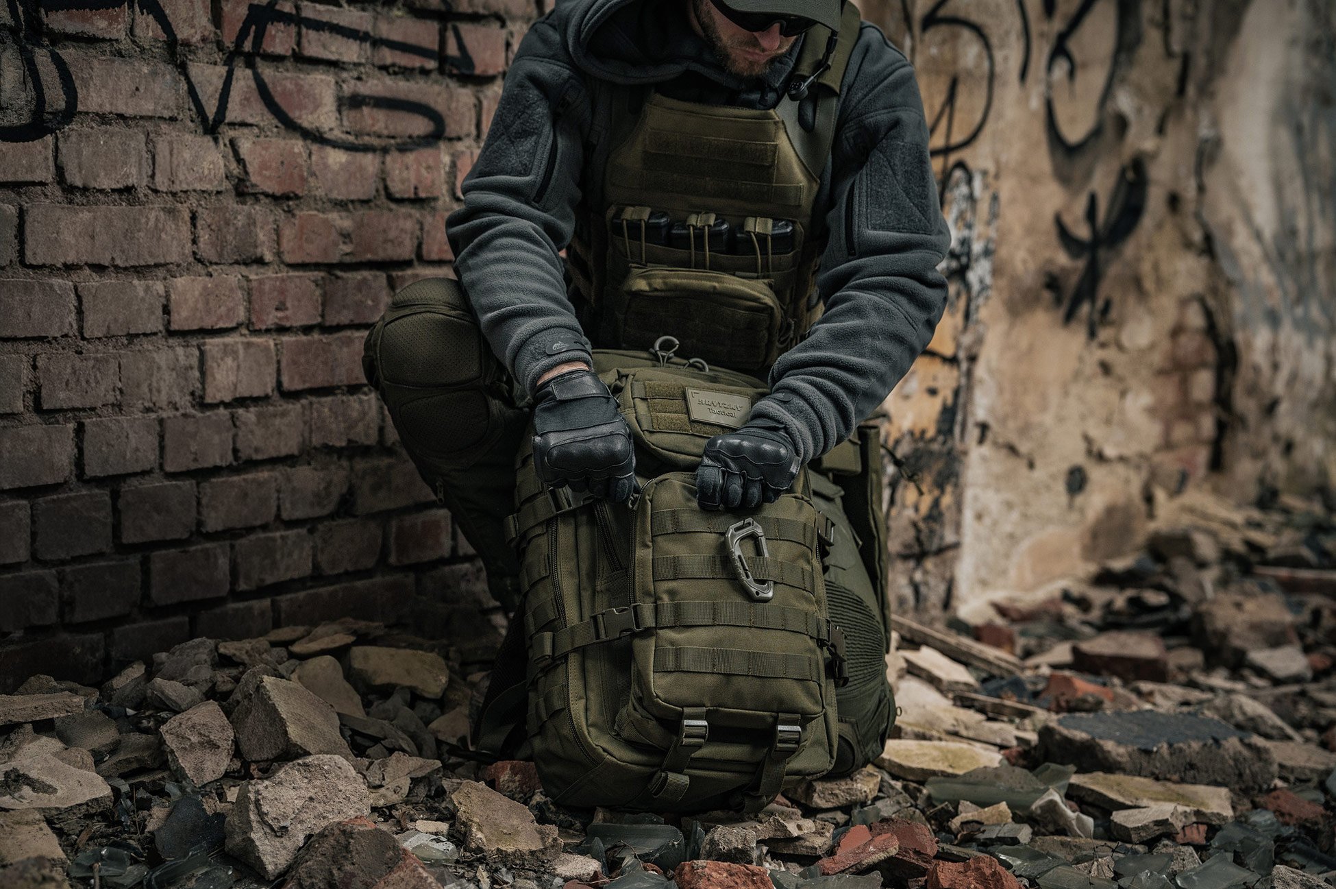 Brytzky Tactical Polygon Large hátizsák 36 l - Olive