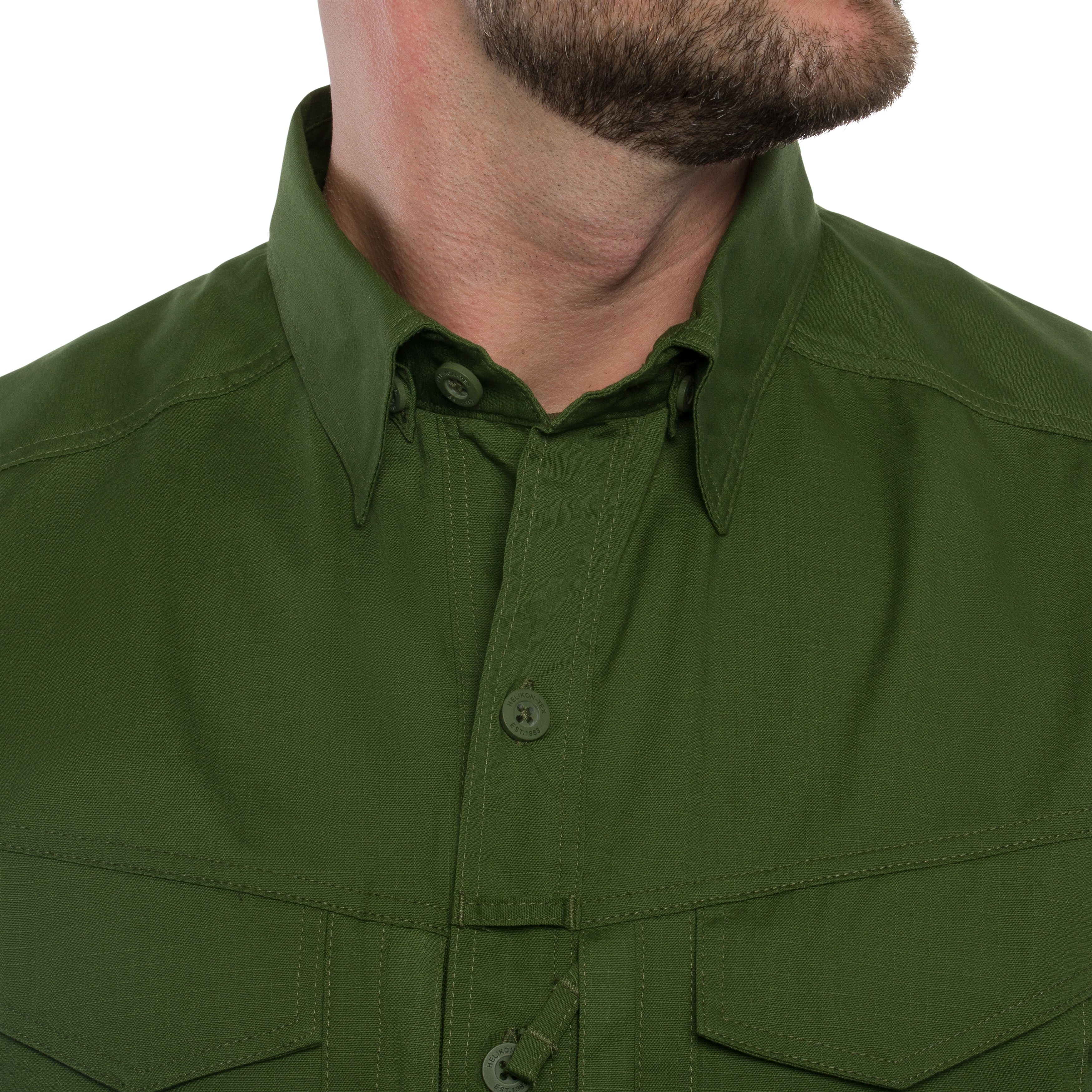 Helikon Defender Mk2 PolyCotton Ripstop Long Sleeve ing - Pine Green