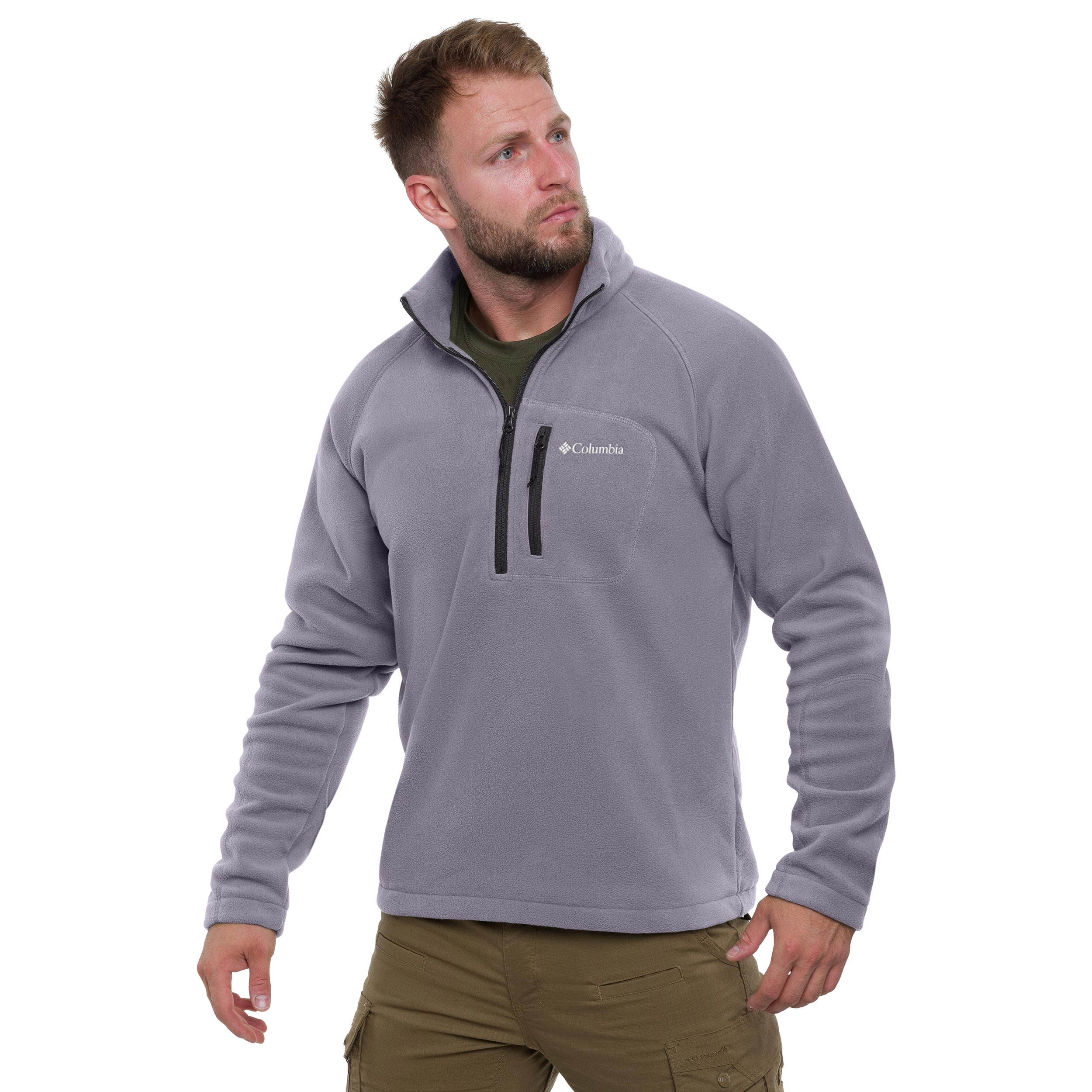 Columbia Fast Trek III Half Zip New polár pulóver - City Grey/Shark