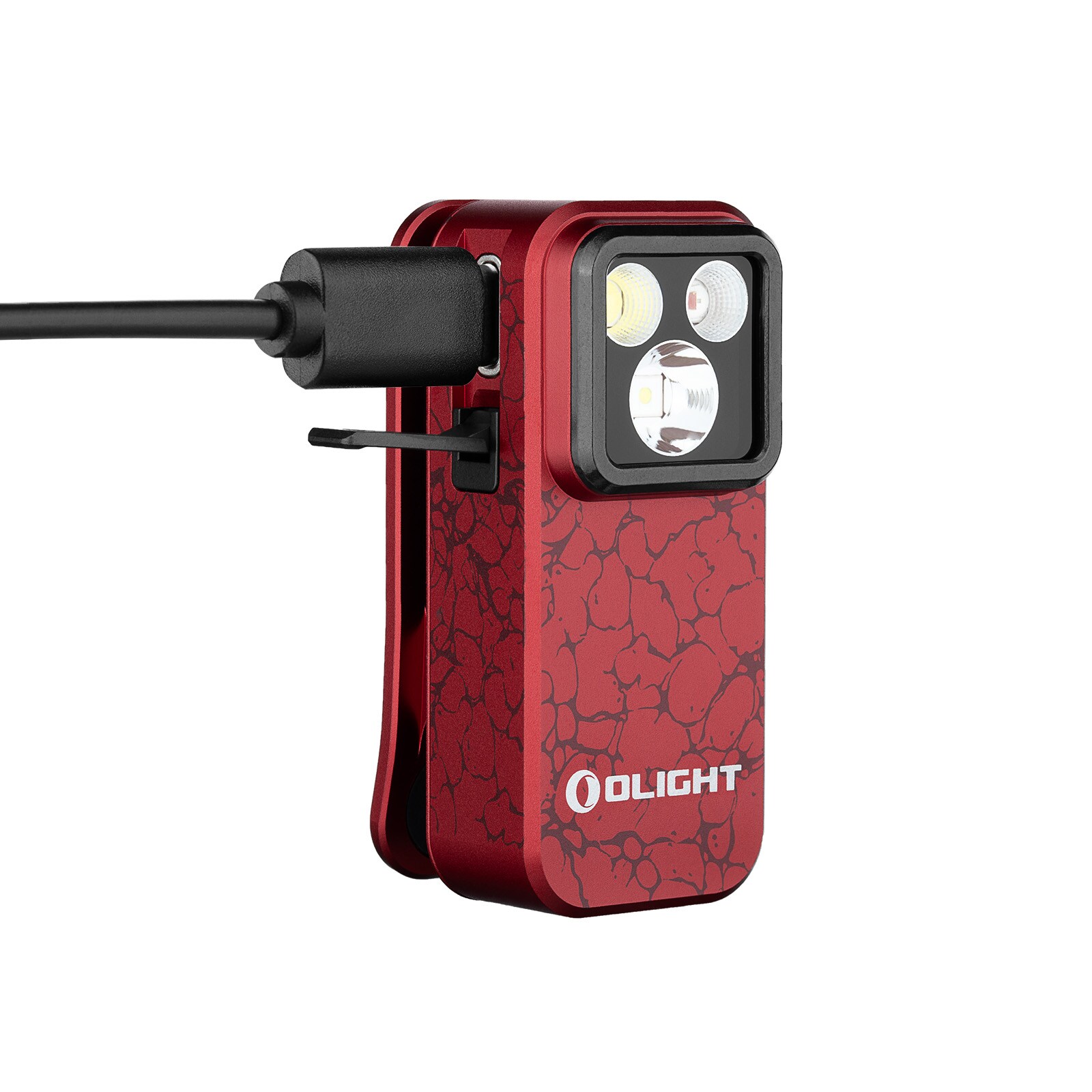 Olight Oclip Pro újratölthető zseblámpa Molten Lava - 500 lumen