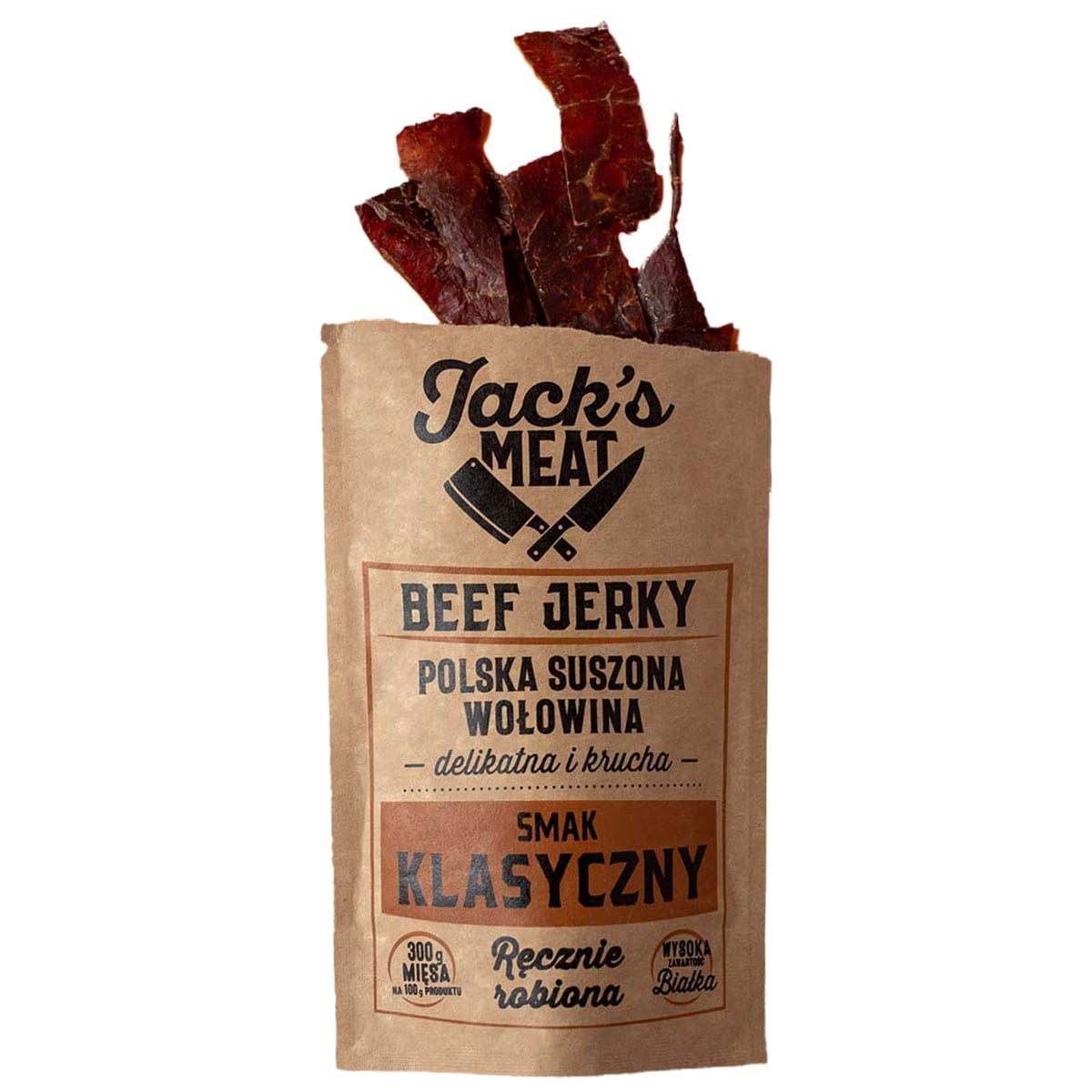 Jack's Meat Beef Jerky sszárított marhahús klasszikus ízű 30 g - 3 db