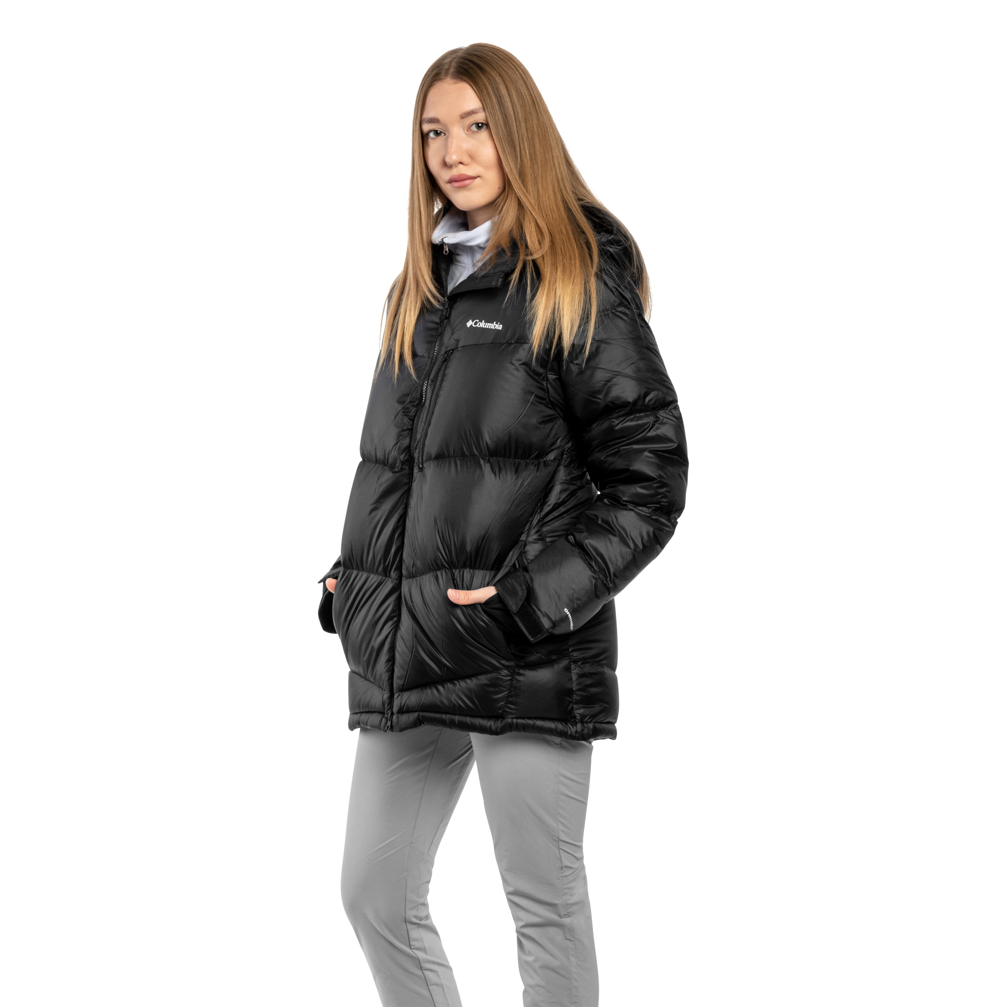 Columbia Cloudview Down Hooded Jacket női kabát - Black