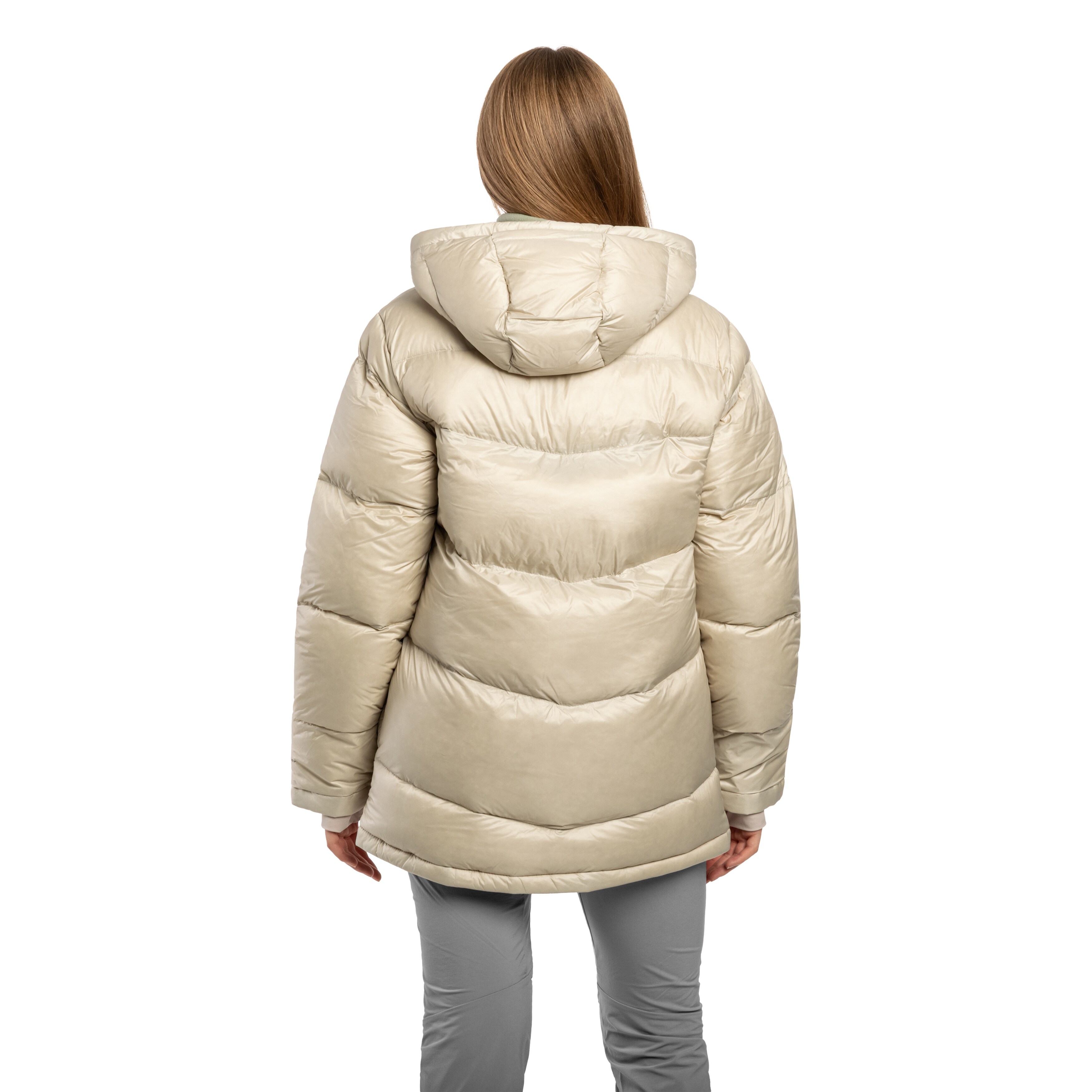 Columbia Cloudview Down Hooded Jacket női kabát - Dark Stone