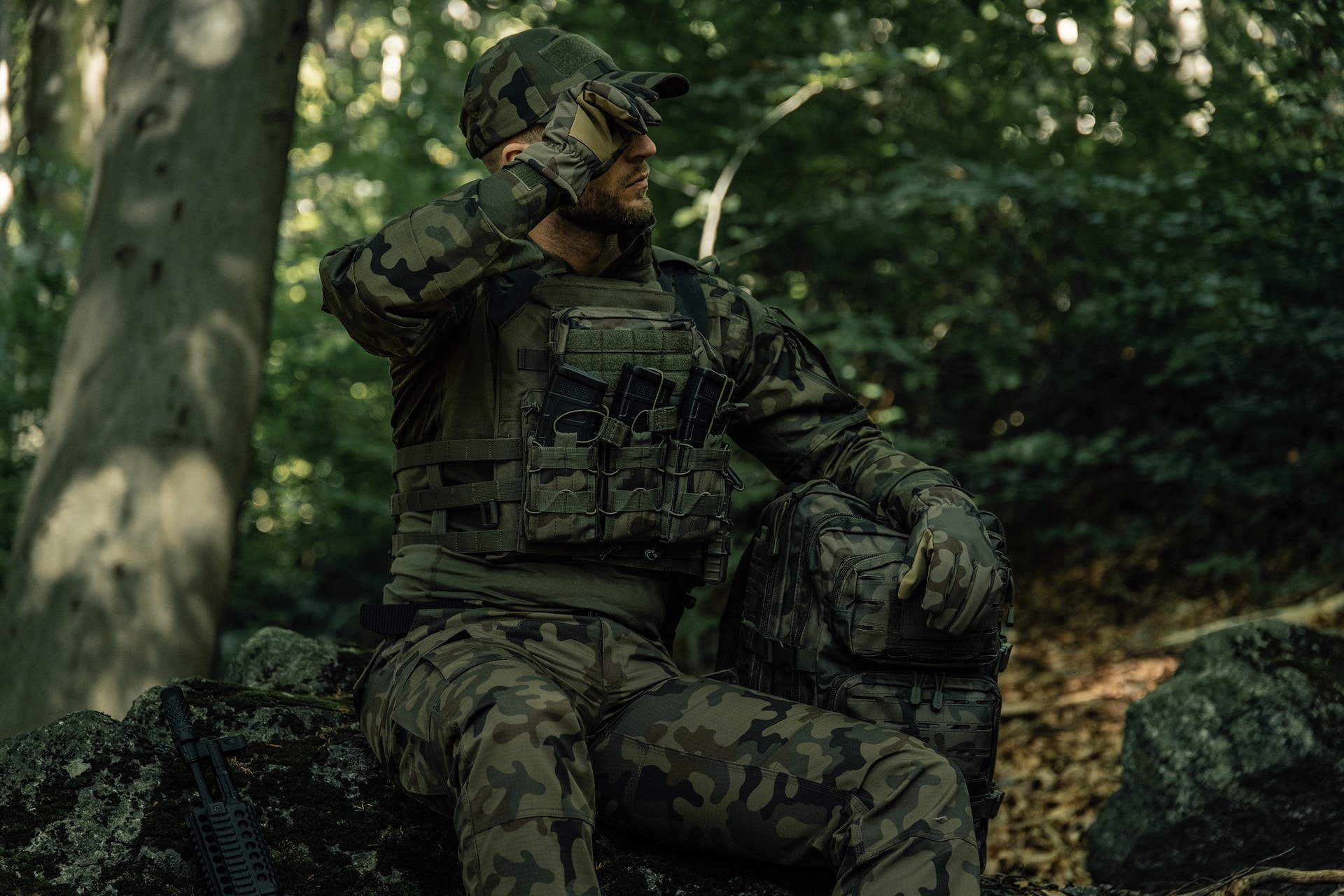 Mil-Tec Softshell Thinsulate téli kesztyű - wz.93 Pantera PL Woodland