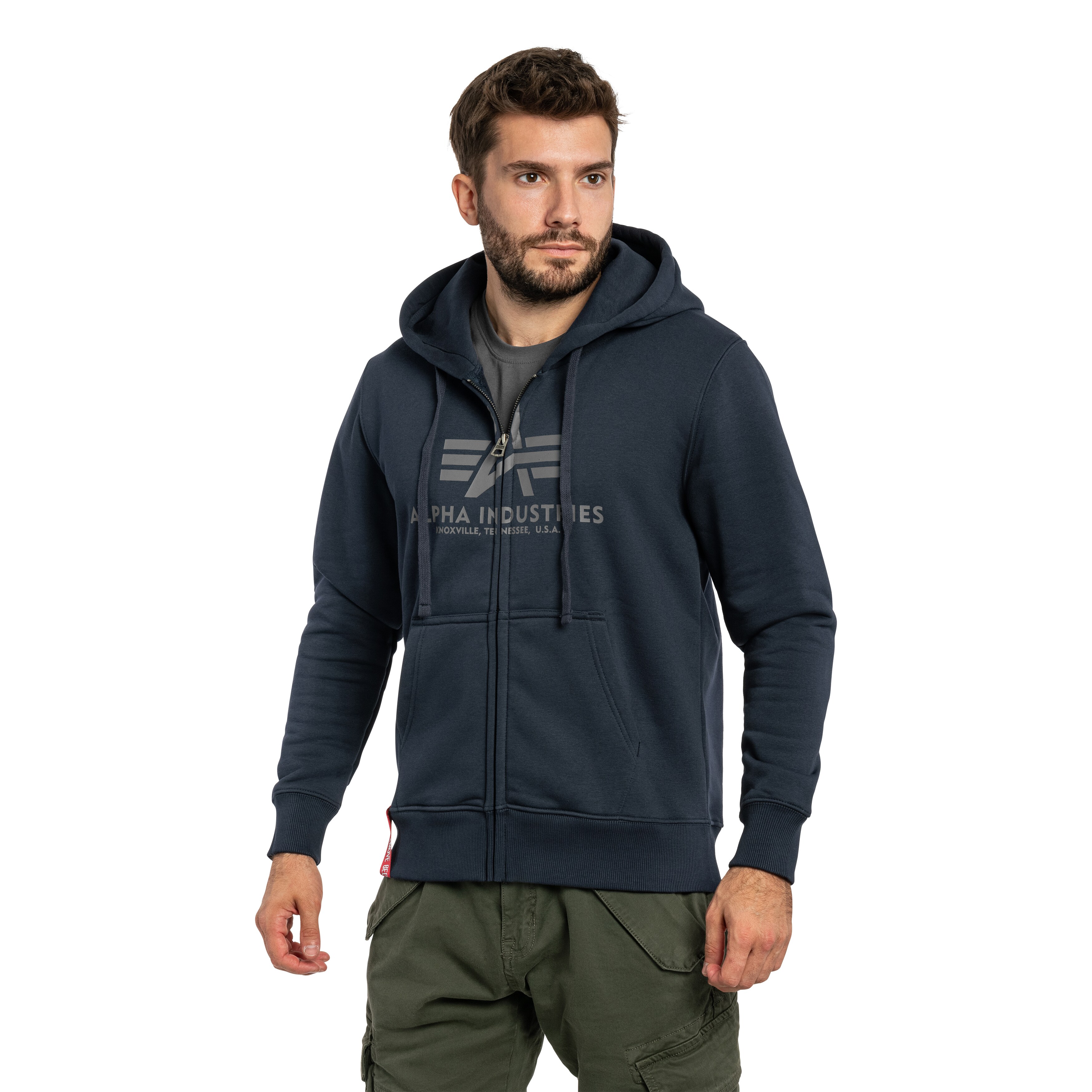 Alpha Industries Basic Zip Hoody pulóver - Rep Blue