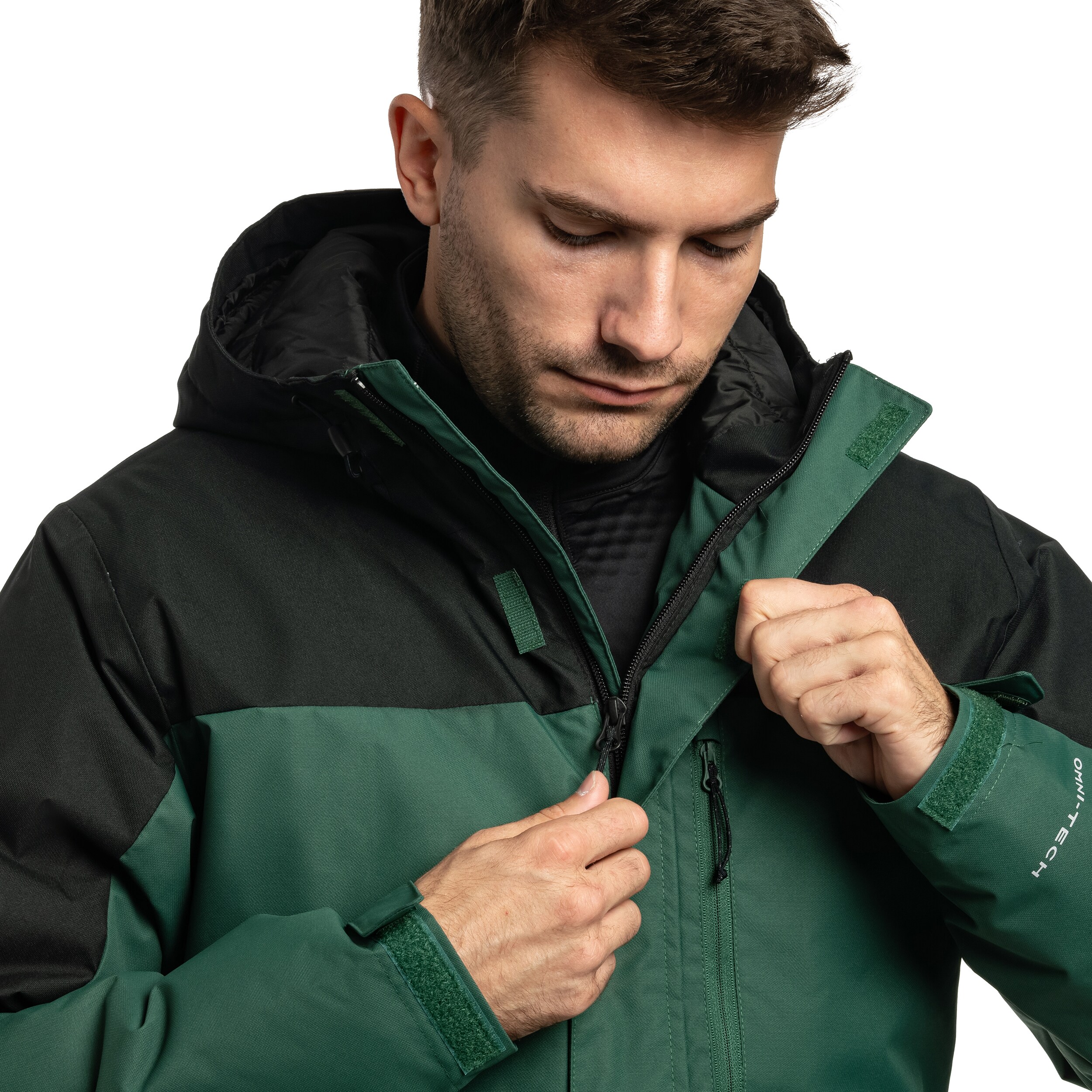 Columbia Hikebound II Insulated Waterproof Jacket kabát - Rain Forest/Black