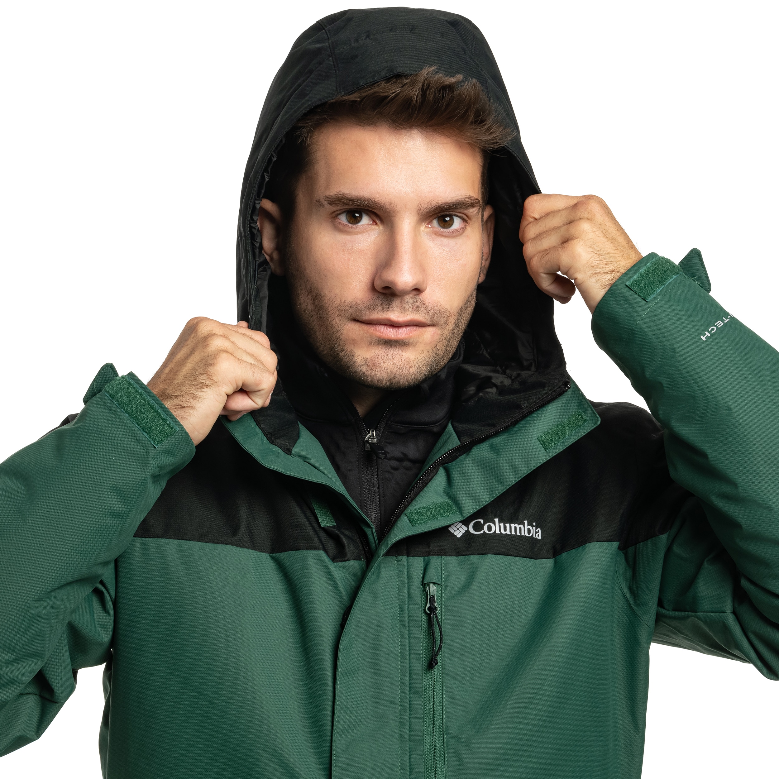 Columbia Hikebound II Insulated Waterproof Jacket kabát - Rain Forest/Black