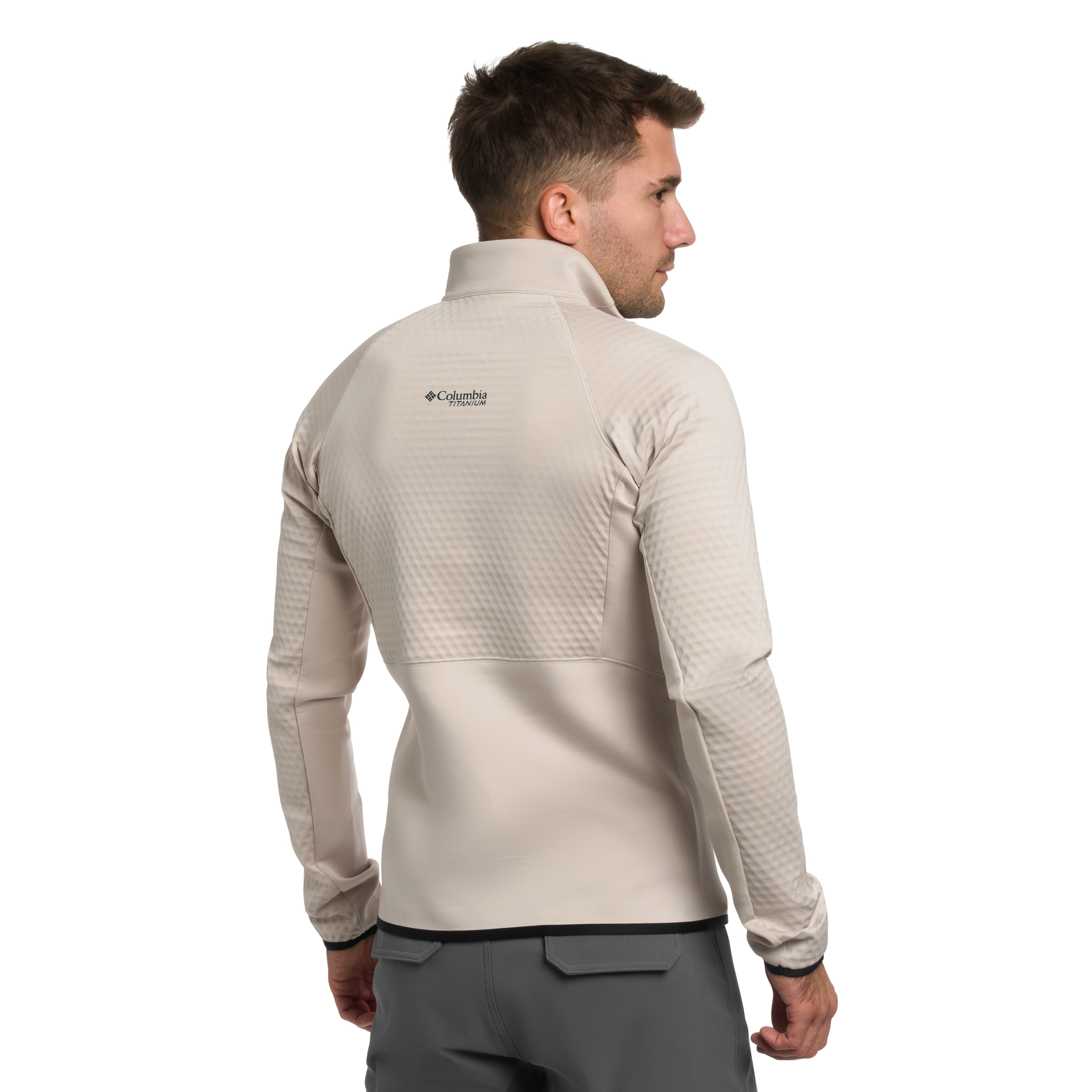 Columbia Crystal Leaf Omni-Heat Helix Technical Half Zip Fleece polár pulóver - Dark Stone/Black