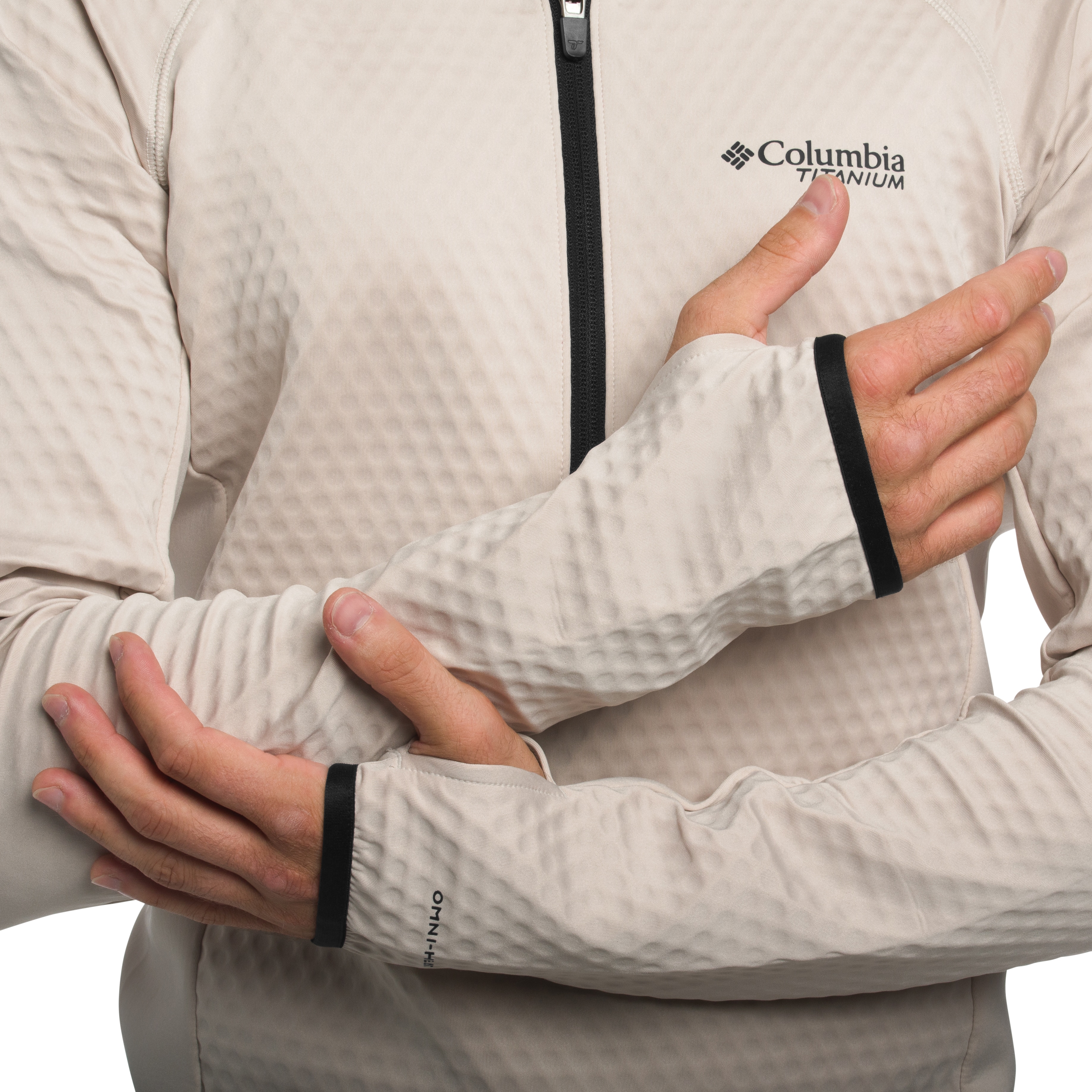 Columbia Crystal Leaf Omni-Heat Helix Technical Half Zip Fleece polár pulóver - Dark Stone/Black