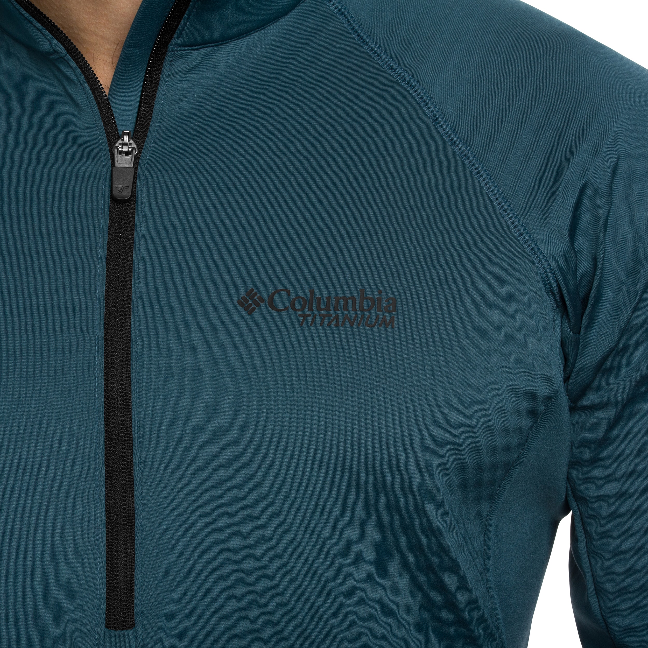 Columbia Crystal Leaf Omni-Heat Helix Technical Half Zip Fleece polár pulóver - Everblue/Black