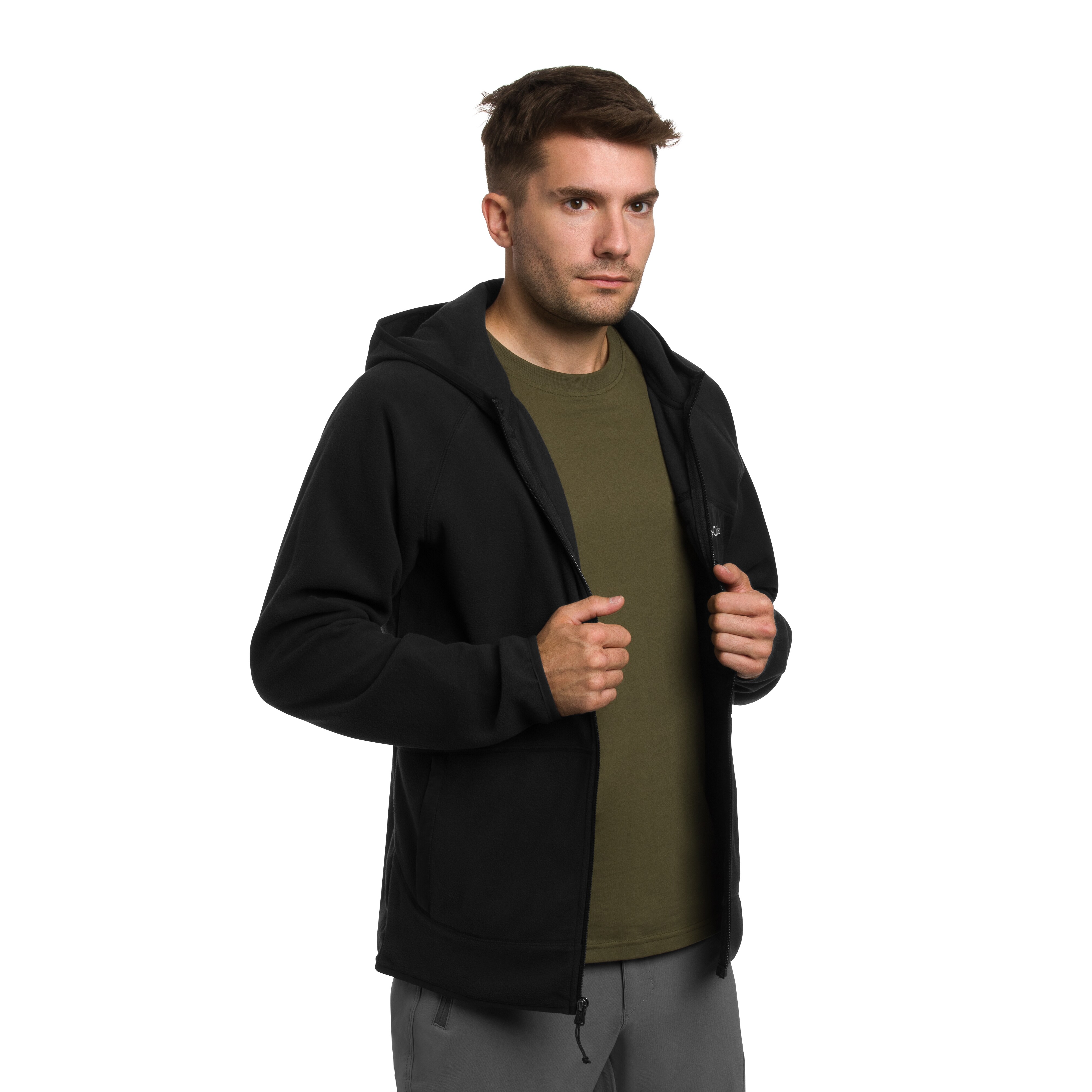 Columbia Fast Trek Overlay Hooded polár pulóver - Black