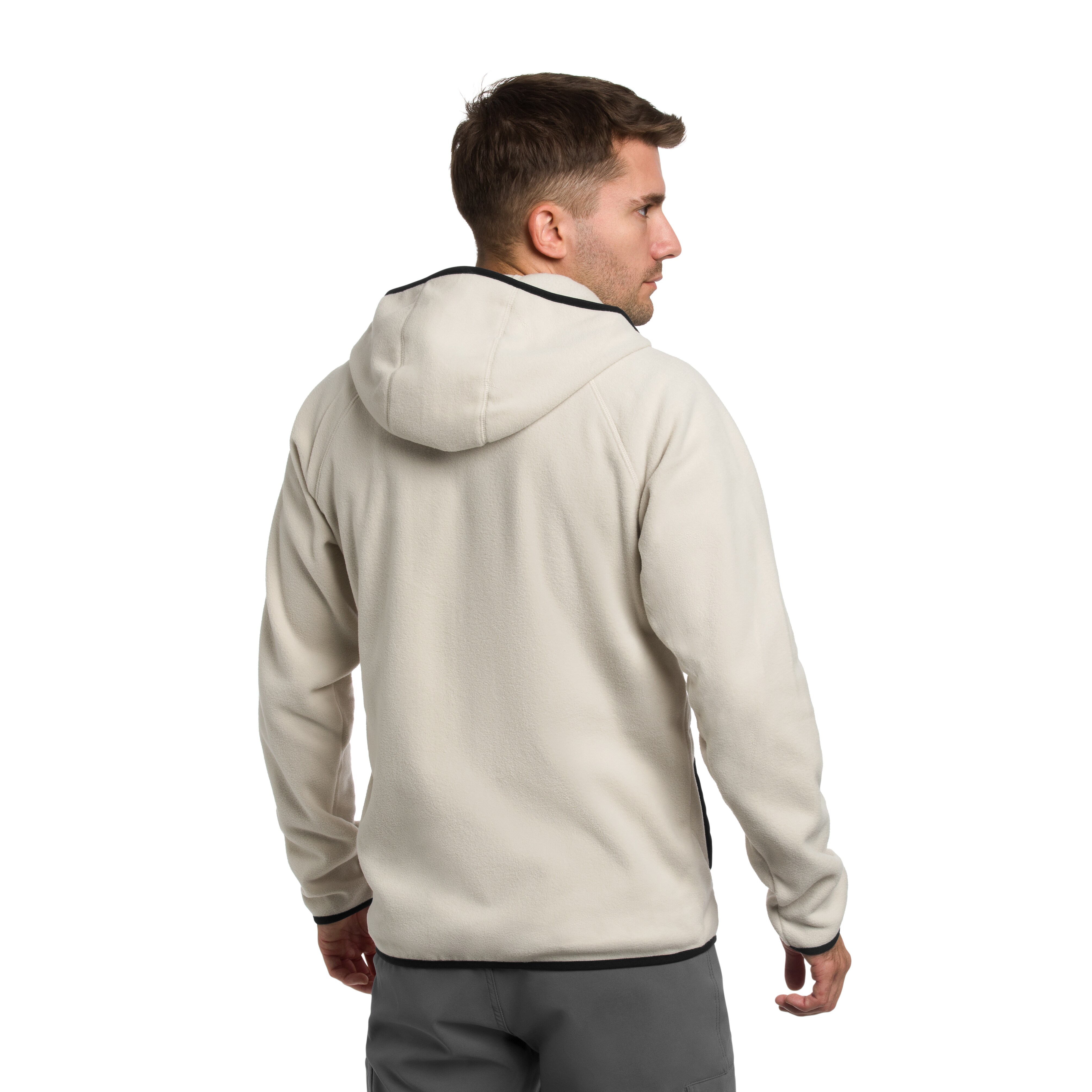 Columbia Fast Trek Overlay Hooded polár pulóver - Dark Stone/Black