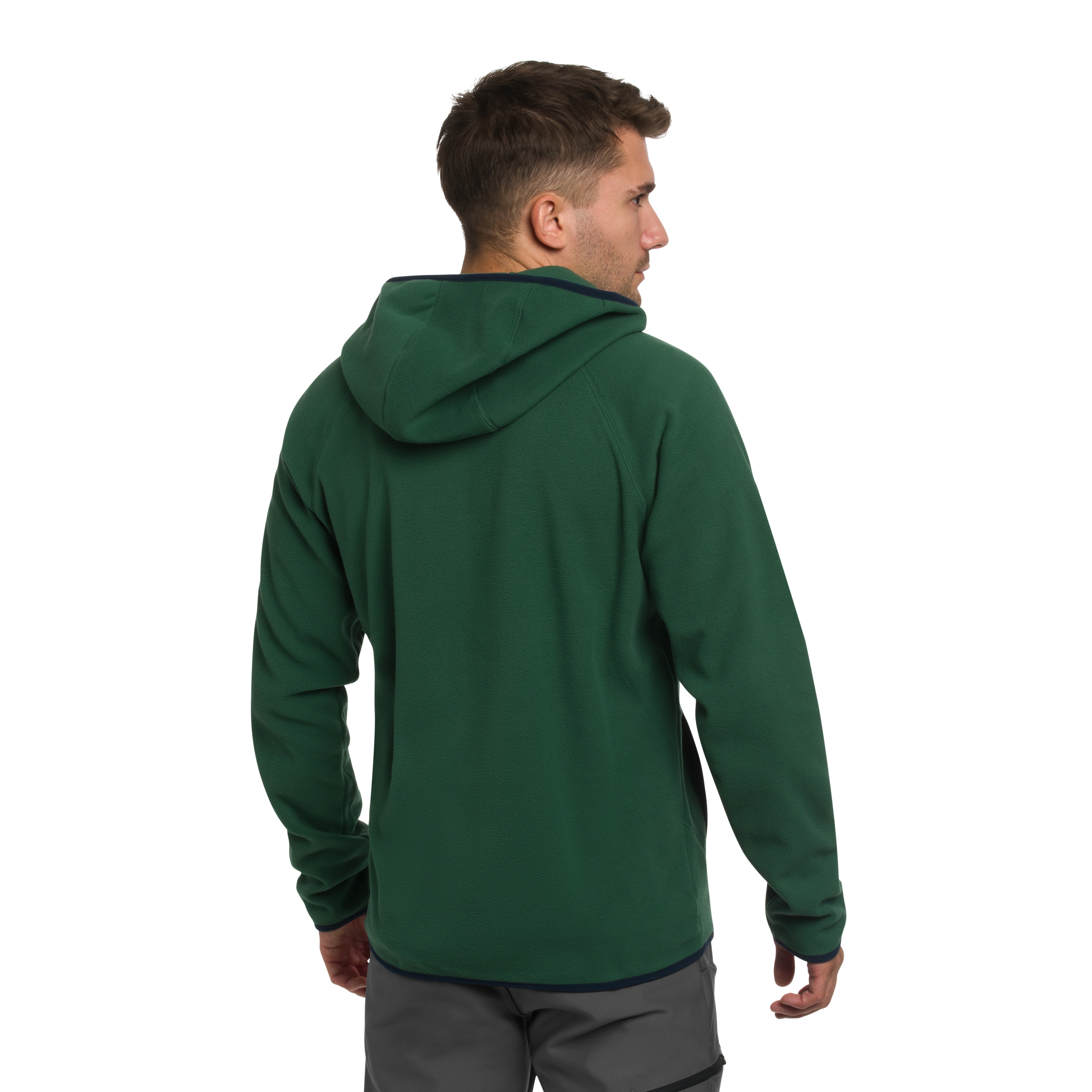 Columbia Fast Trek Overlay Hooded polár pulóver - Rain Forest/Coll Navy