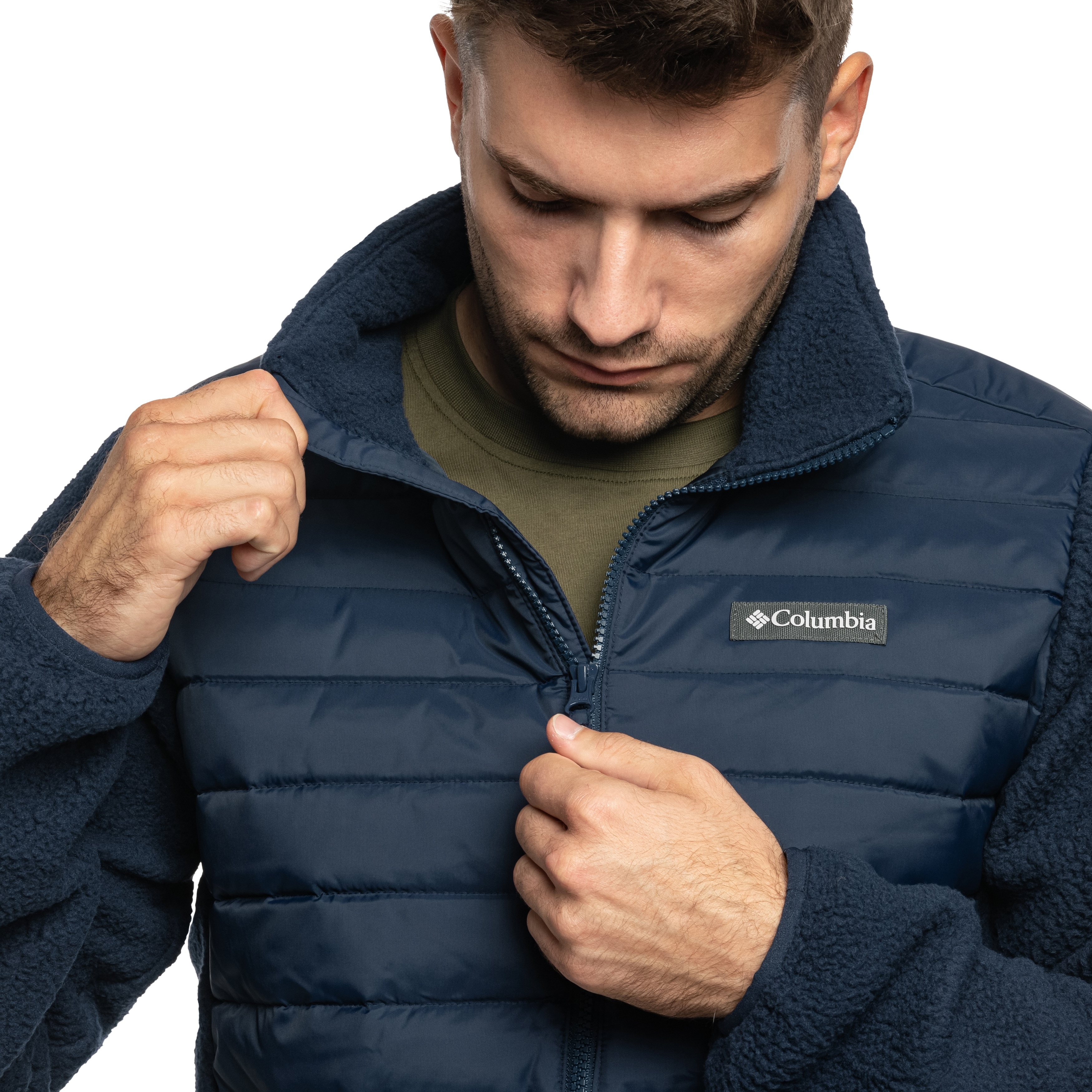 Columbia Juniper Peak Hybrid Down Jacket kabát - Collegiate Navy