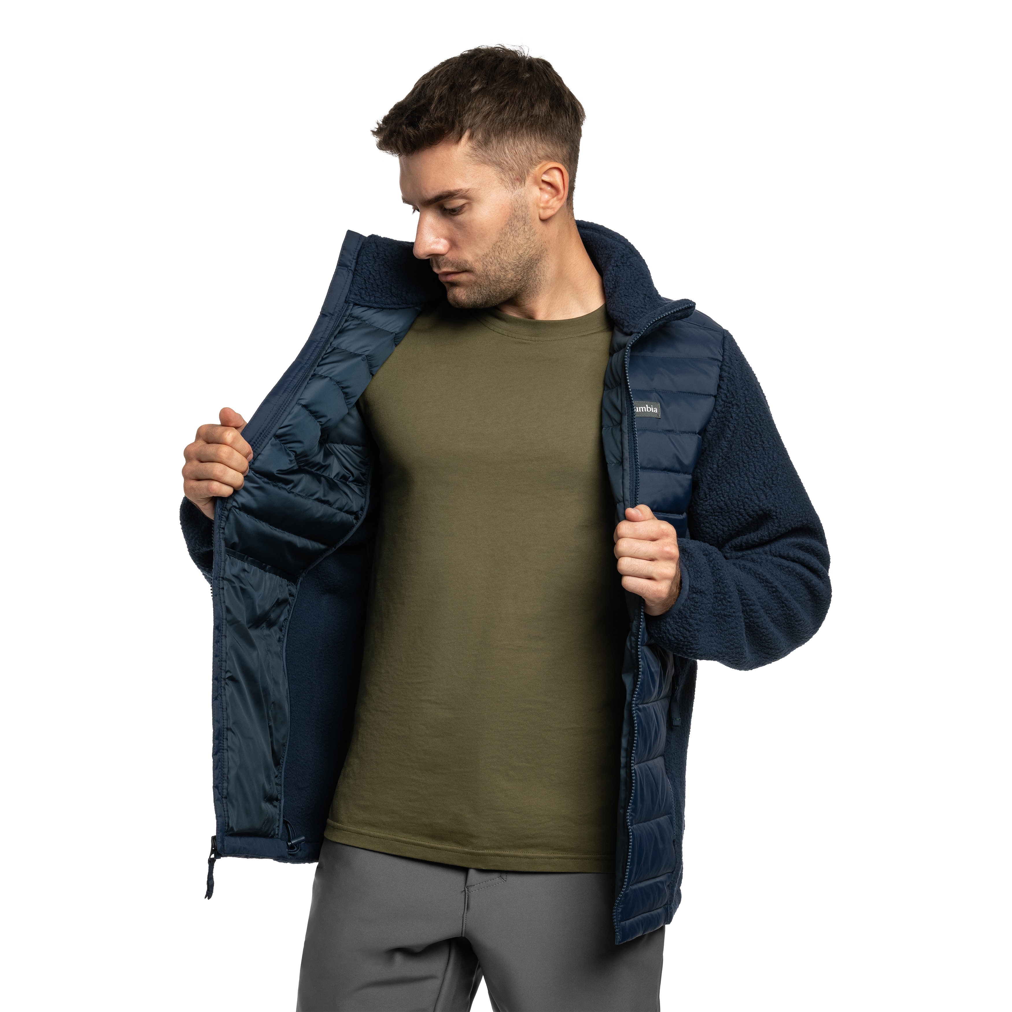 Columbia Juniper Peak Hybrid Down Jacket kabát - Collegiate Navy