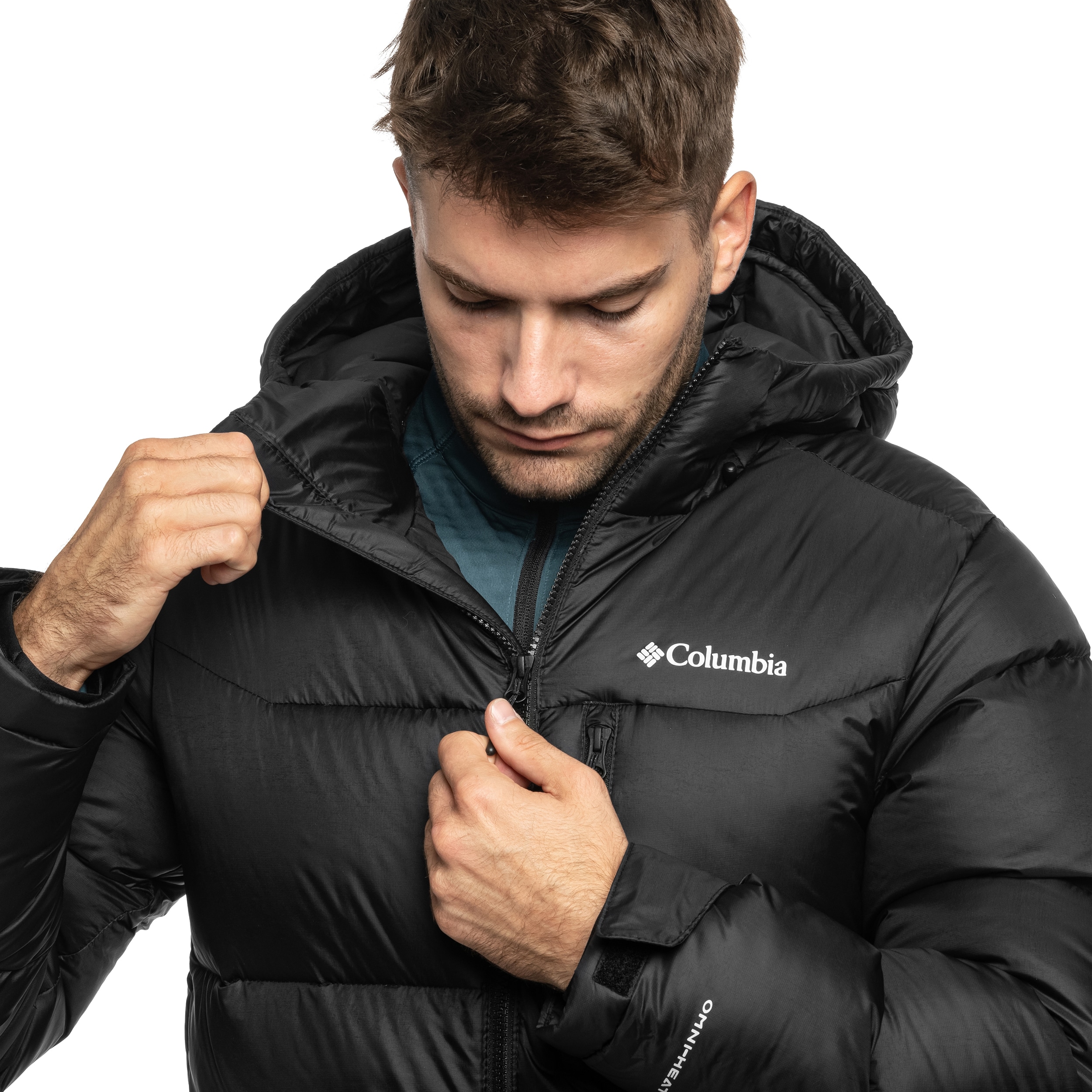 Columbia Cloudview Down Hooded Jacket kabát - Black