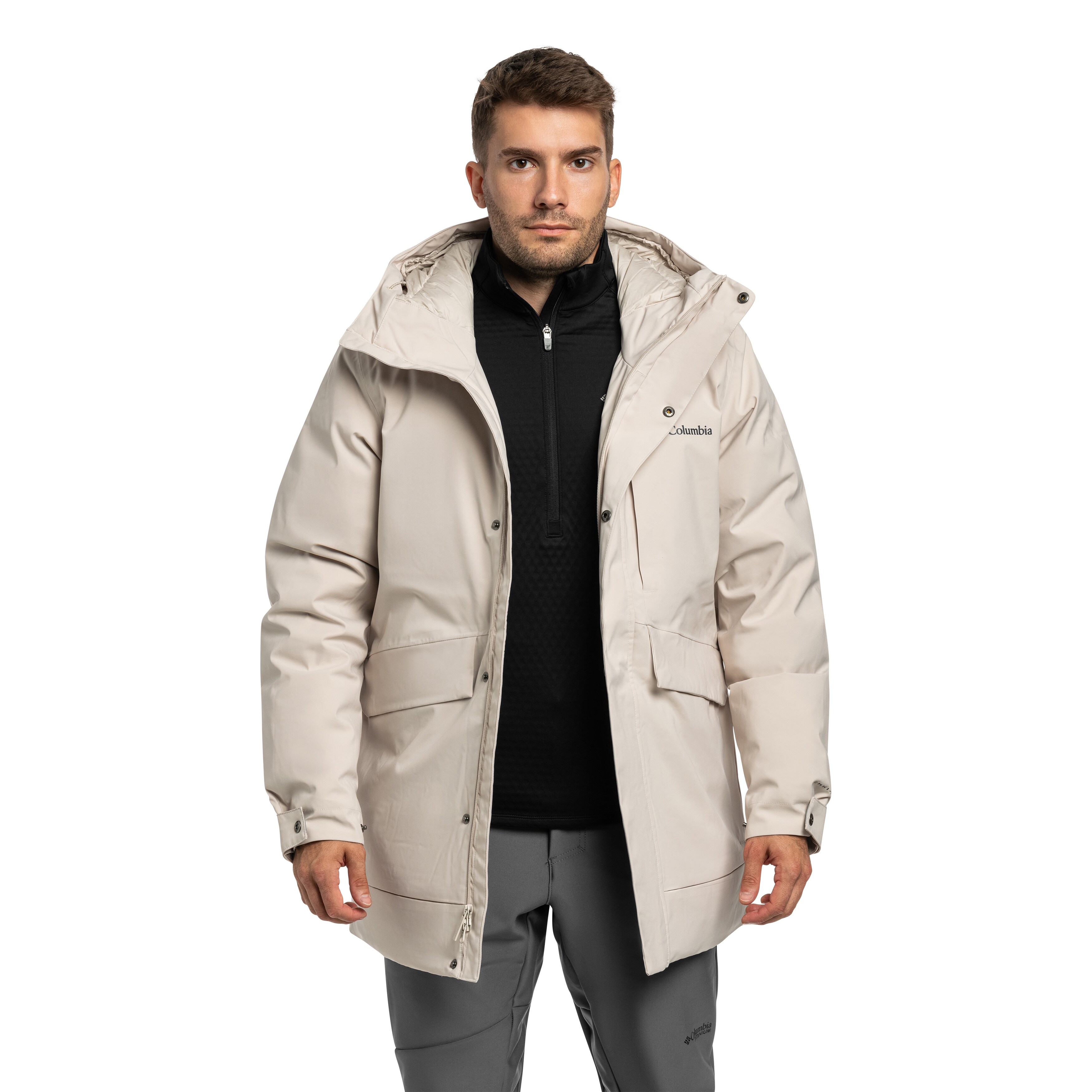 Columbia Street Heights Waterproof Down Parka kabát - Dark Stone