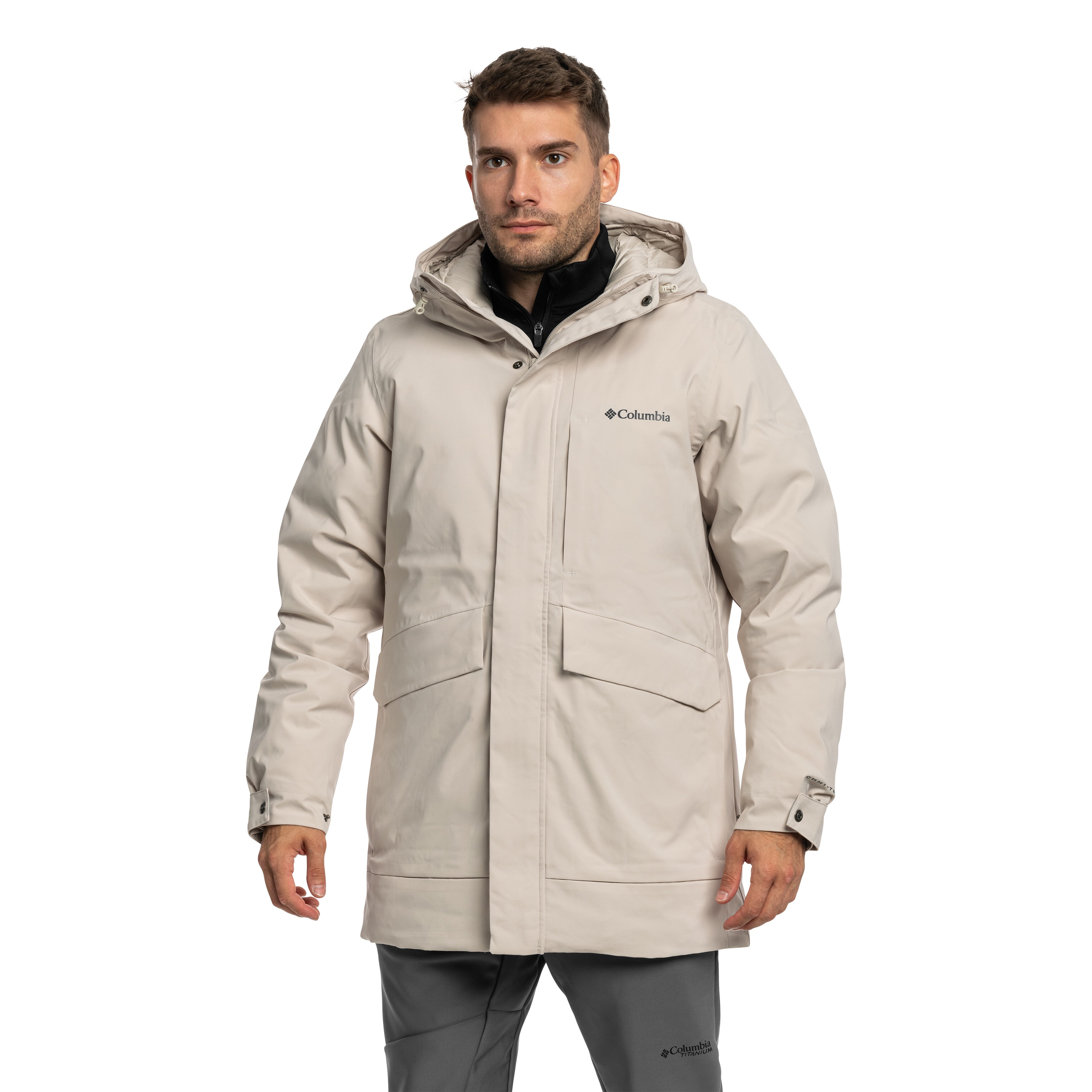 Columbia Street Heights Waterproof Down Parka kabát - Dark Stone