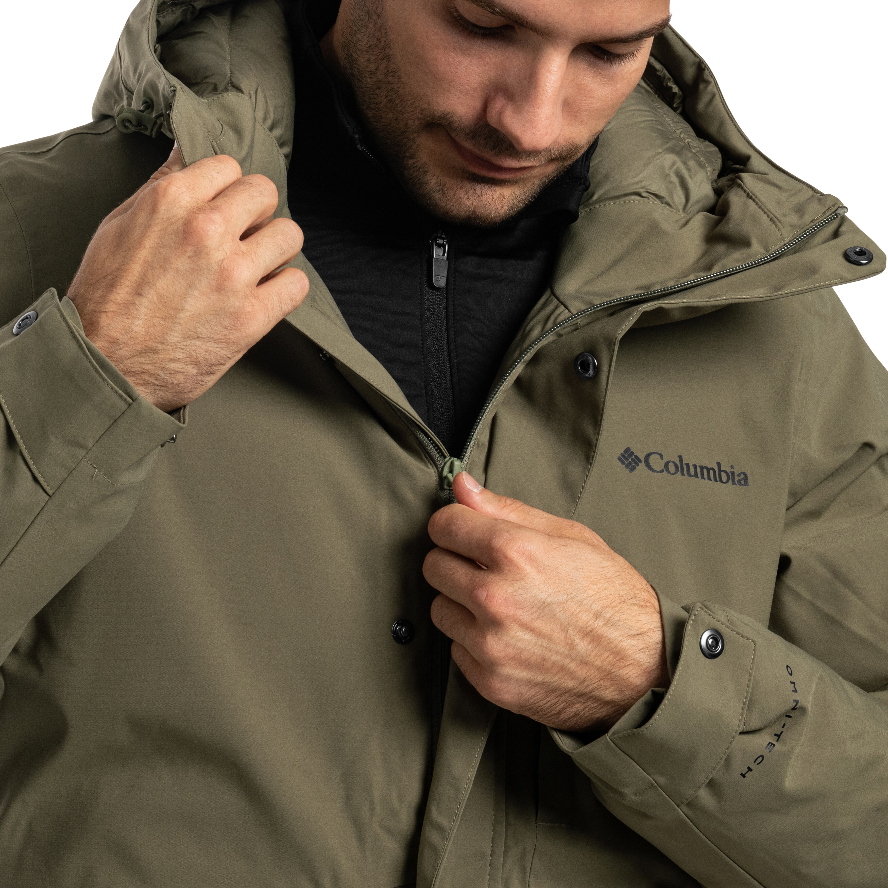 Columbia Street Heights Waterproof Down Parka kabát - Stone Green