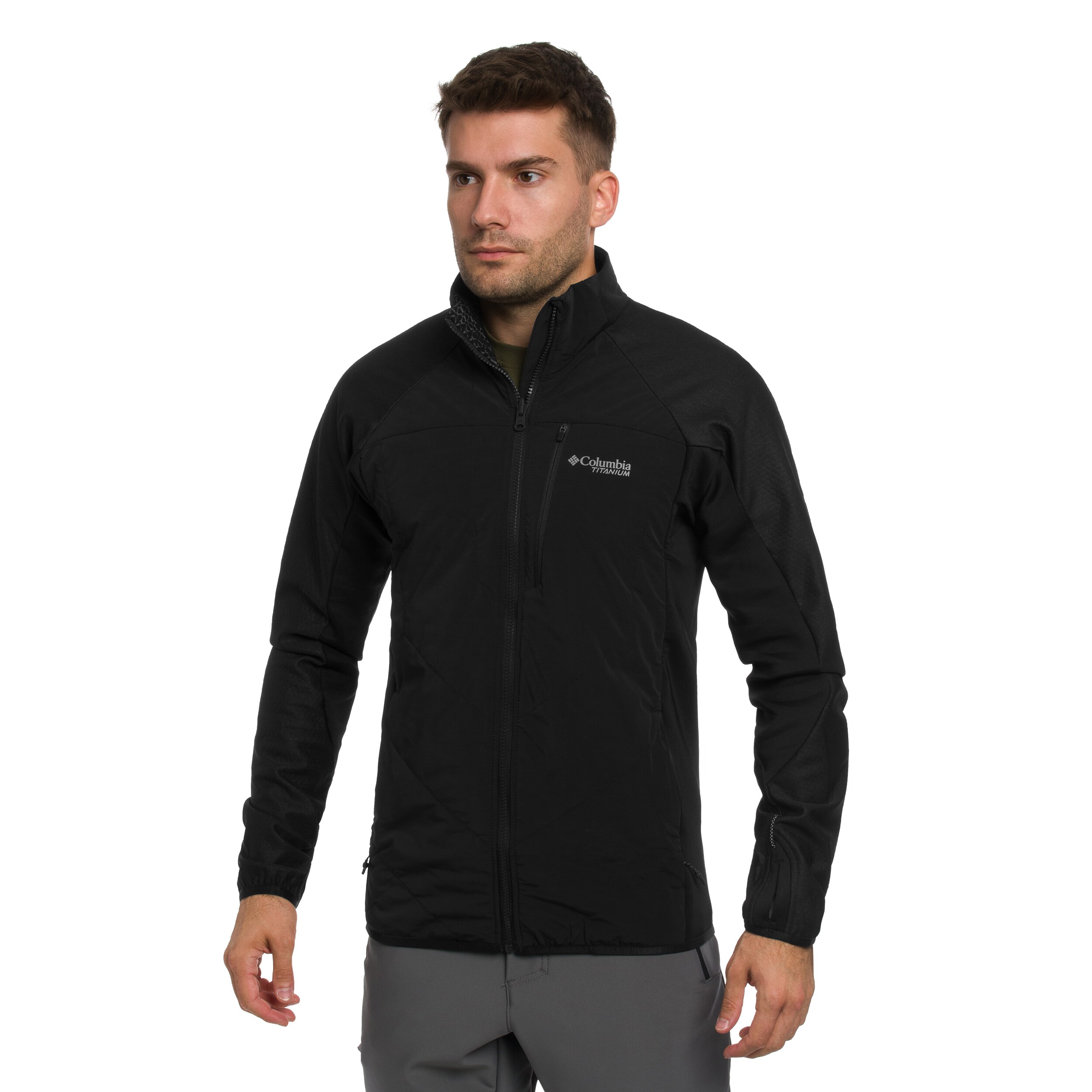 Columbia Arctic Crest Hybrid Technical Fleece kabát - Black