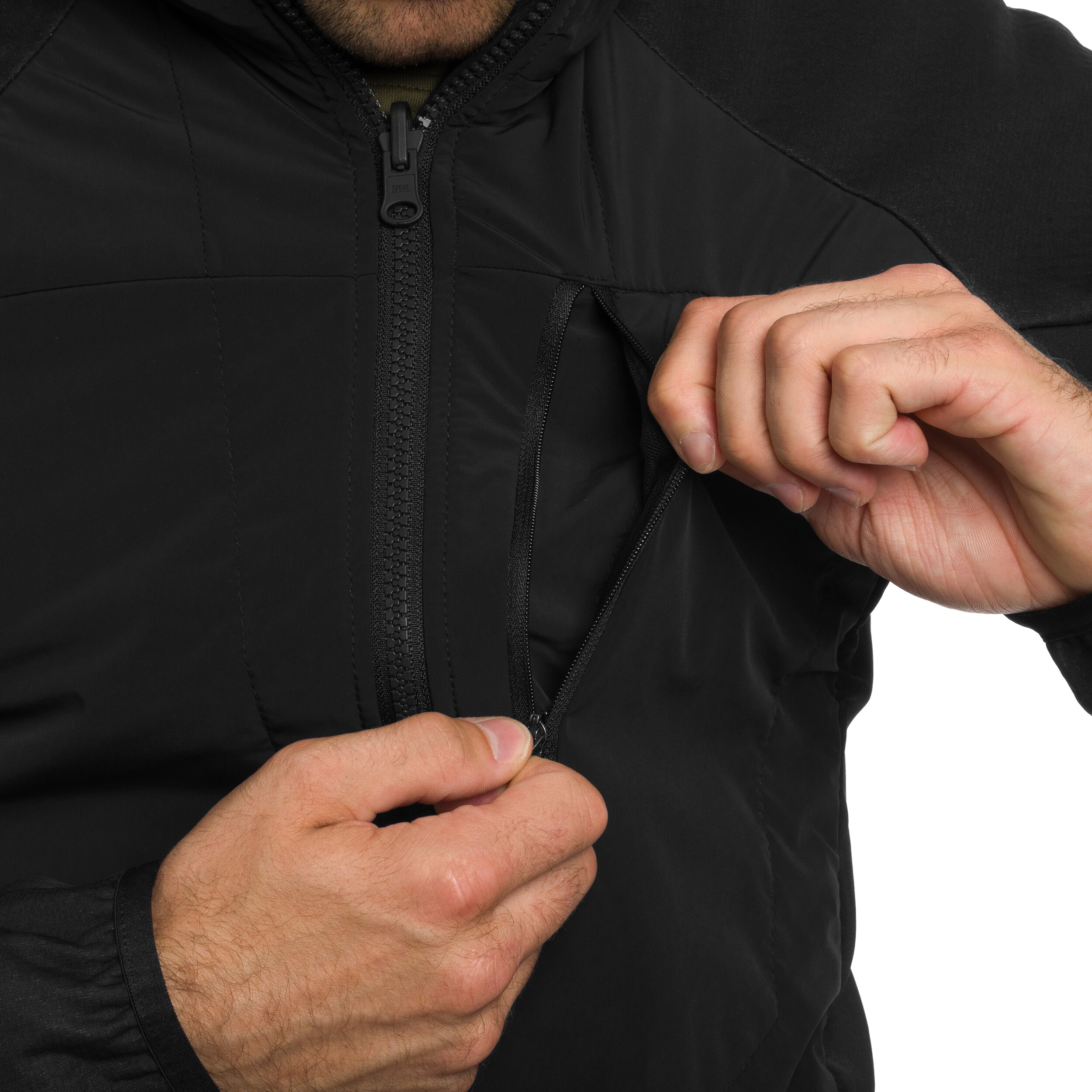 Columbia Arctic Crest Hybrid Technical Fleece kabát - Black