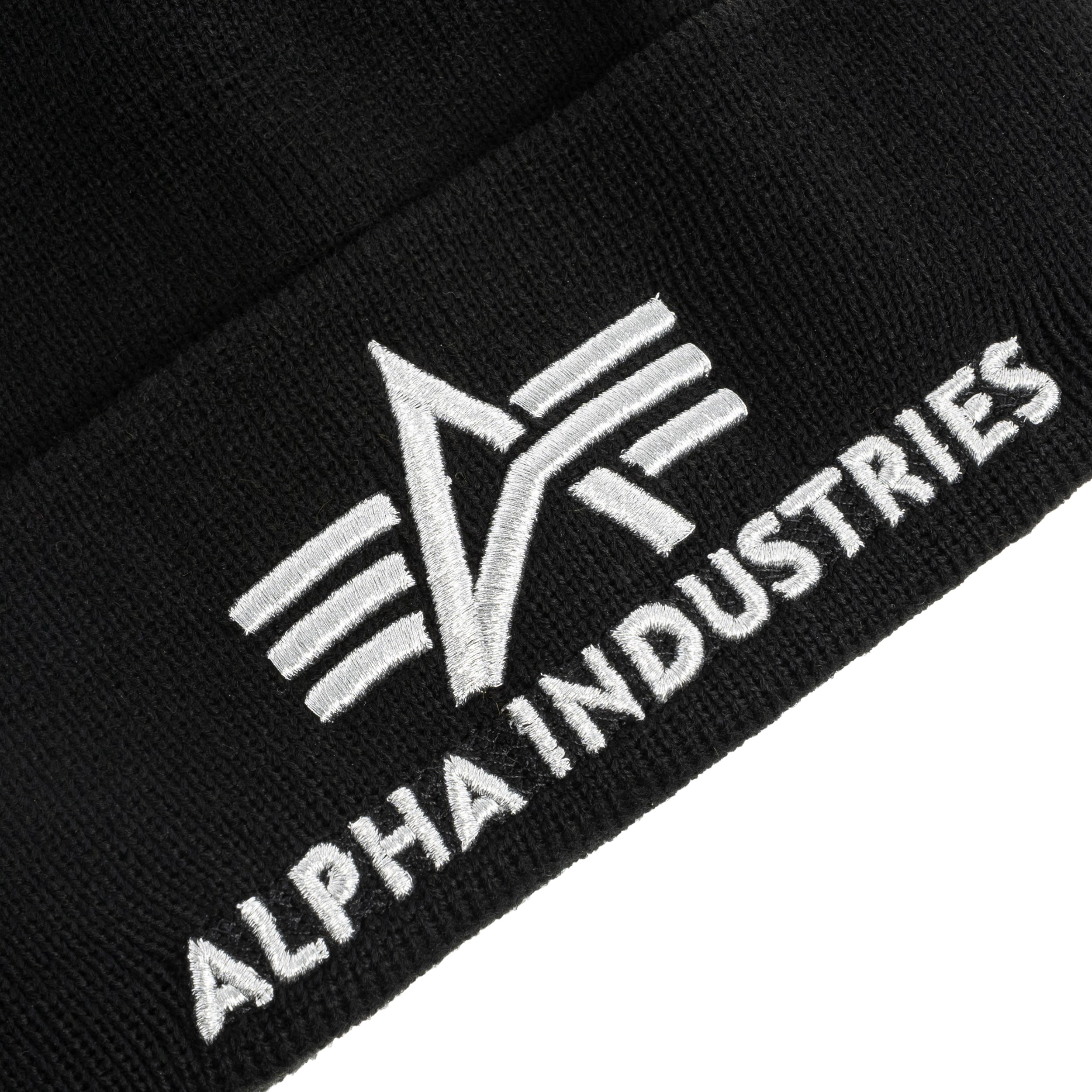 Alpha Industries 3D Beanie sapka - Black/Silver