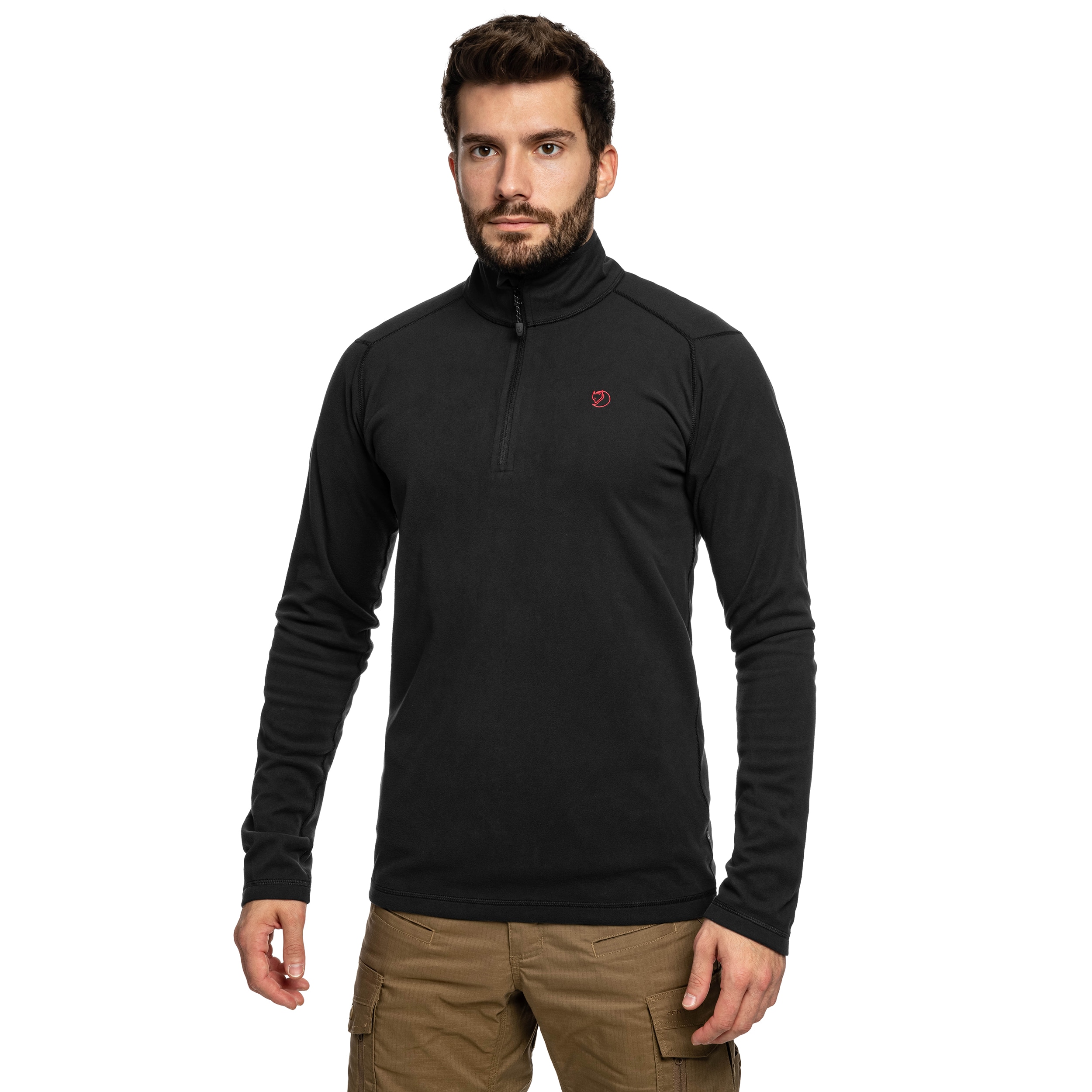 Fjallraven Pine Fleece polár pulóver - Black