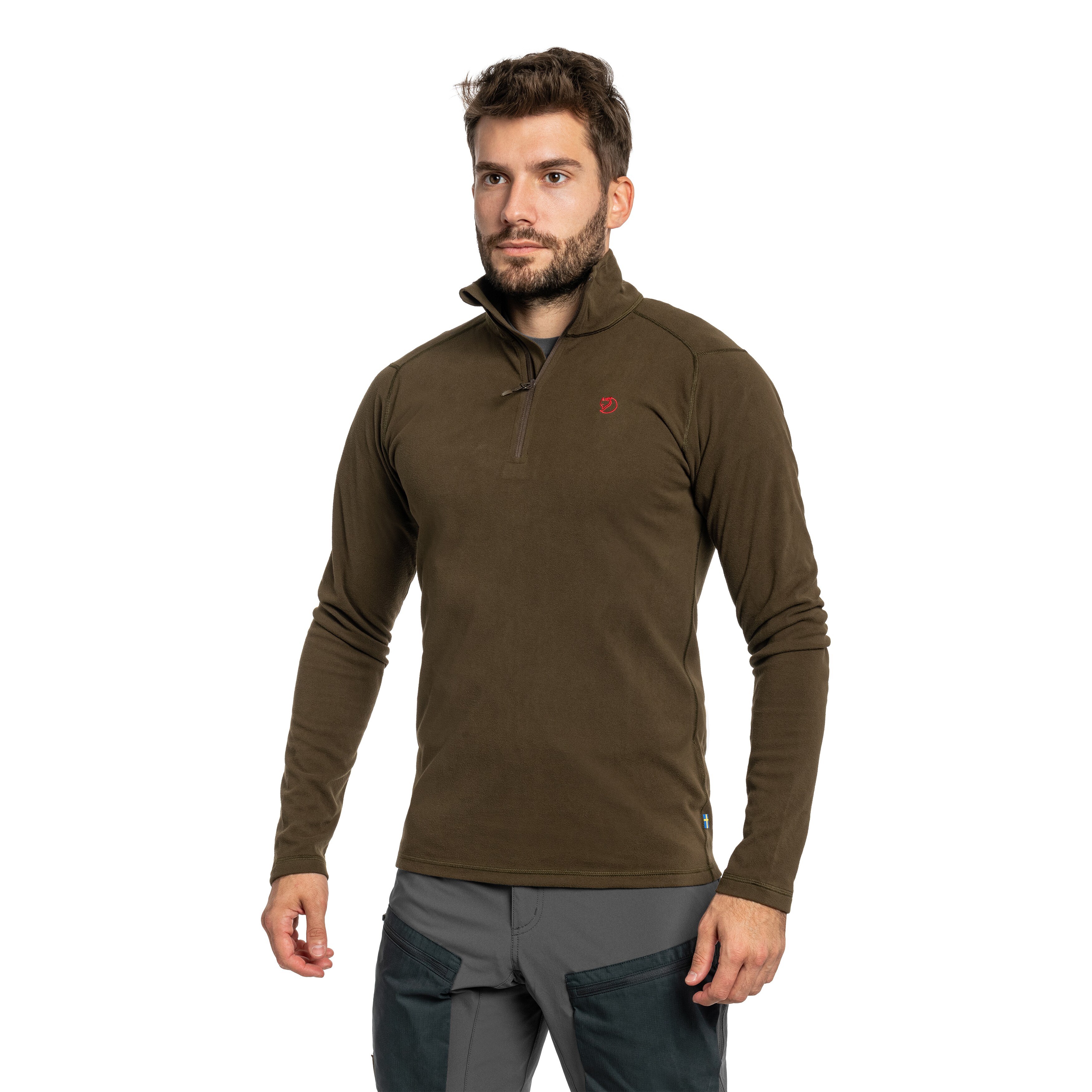 Fjallraven Pine Fleece polár pulóver - Dark Olive