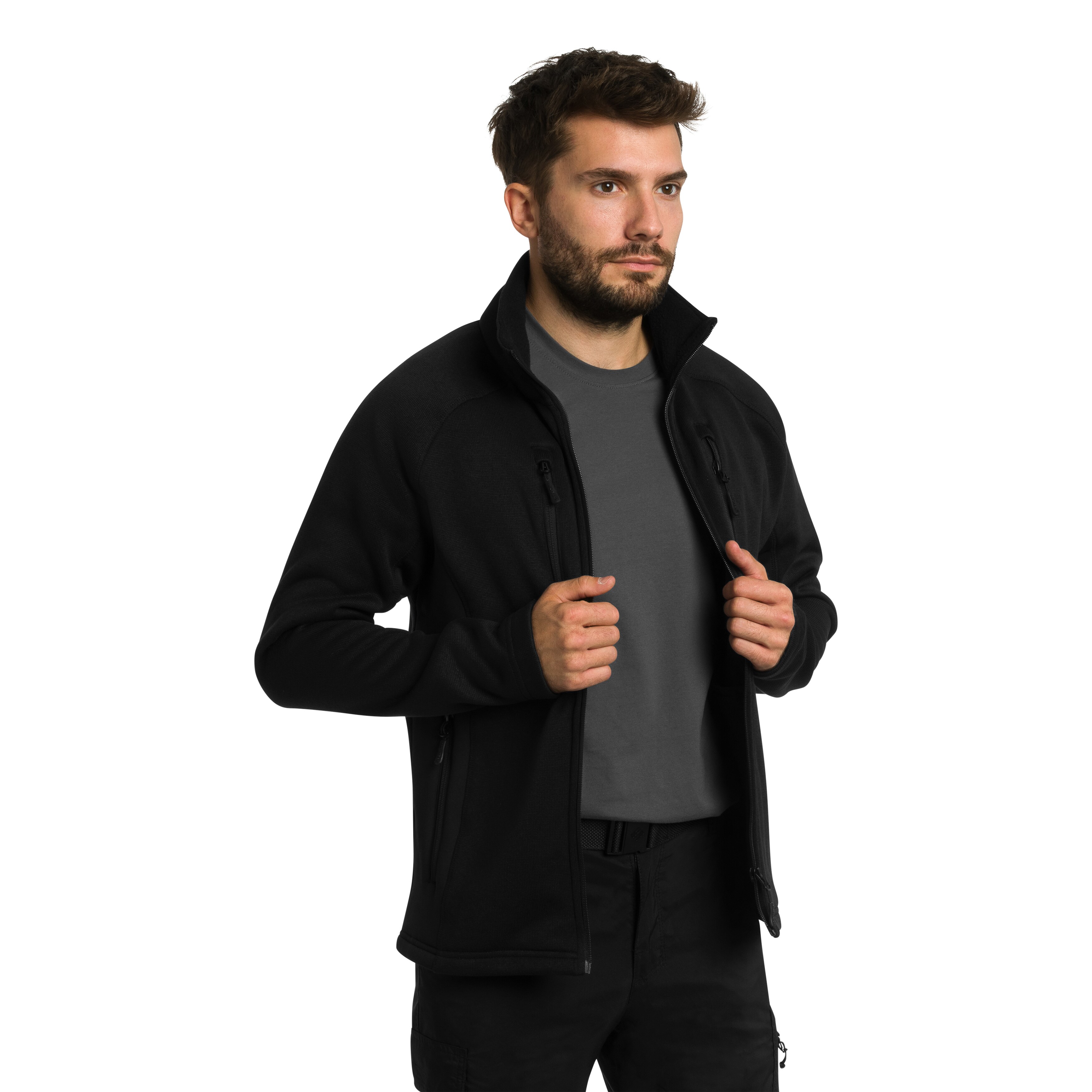 Mil-Tec Outdoor Structure Fleece polár pulóver - Black