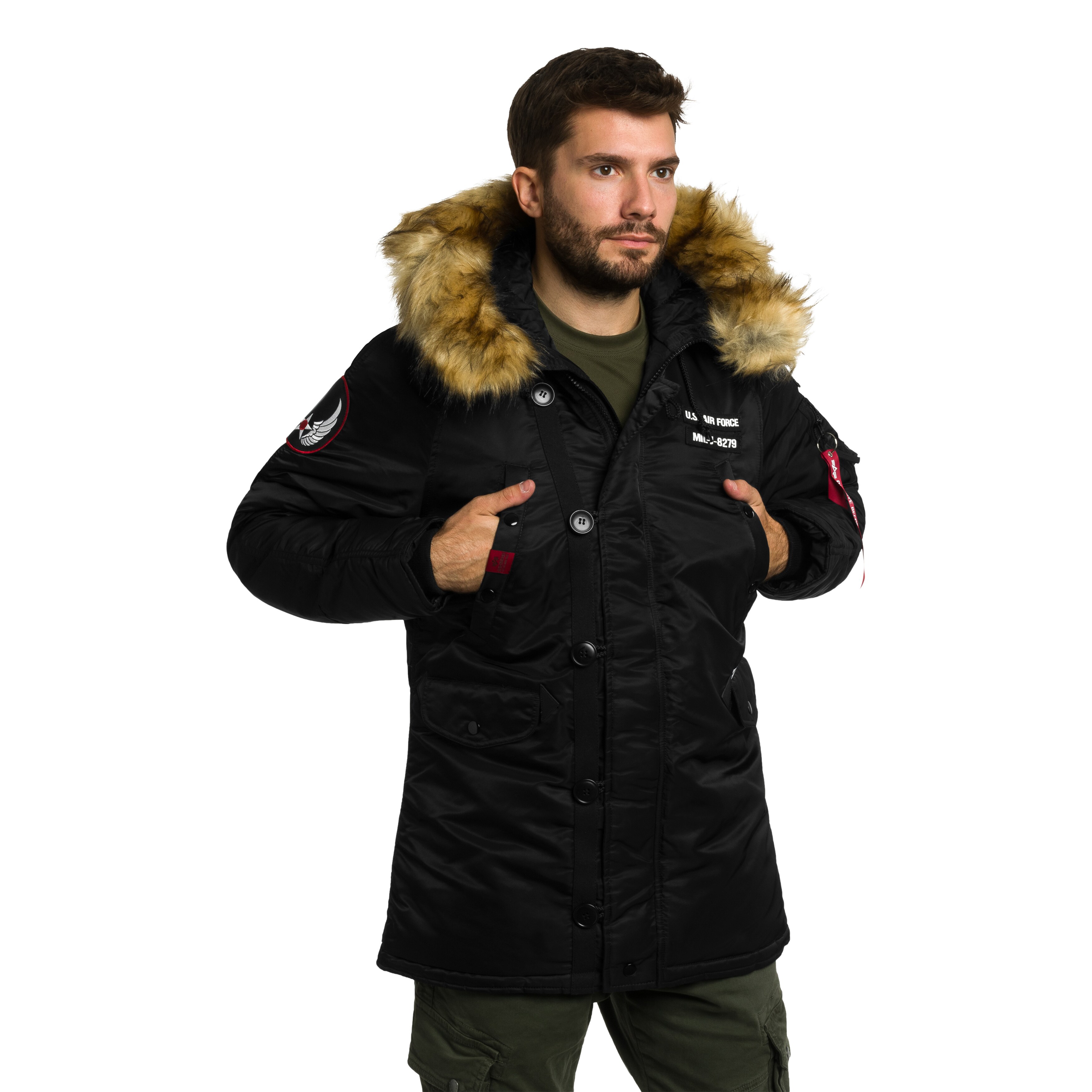 Alpha Industries N3B Airborne kabát - Black