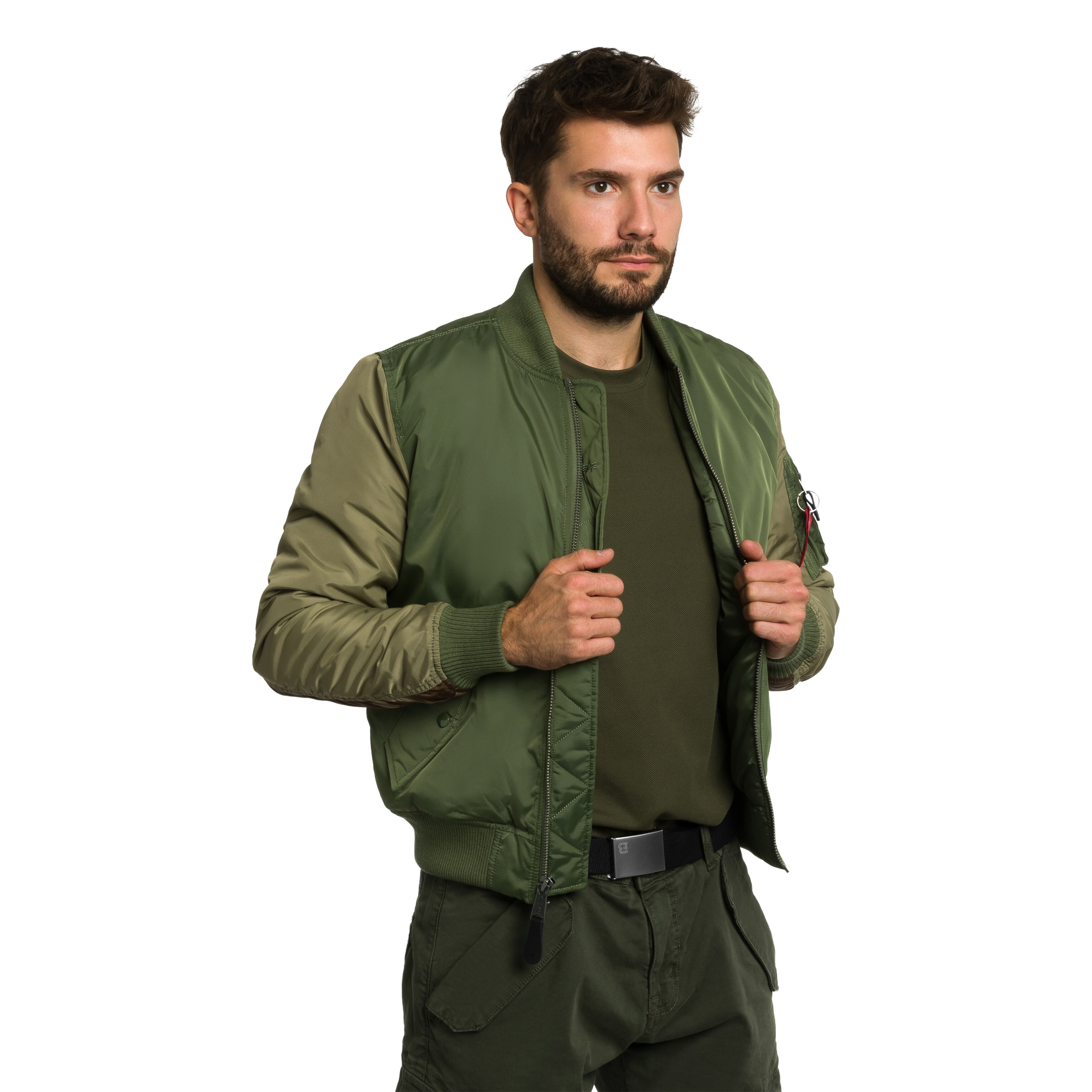Alpha Industries MA-1 Camo Back Embroidery Bomber kabát - Sage Green