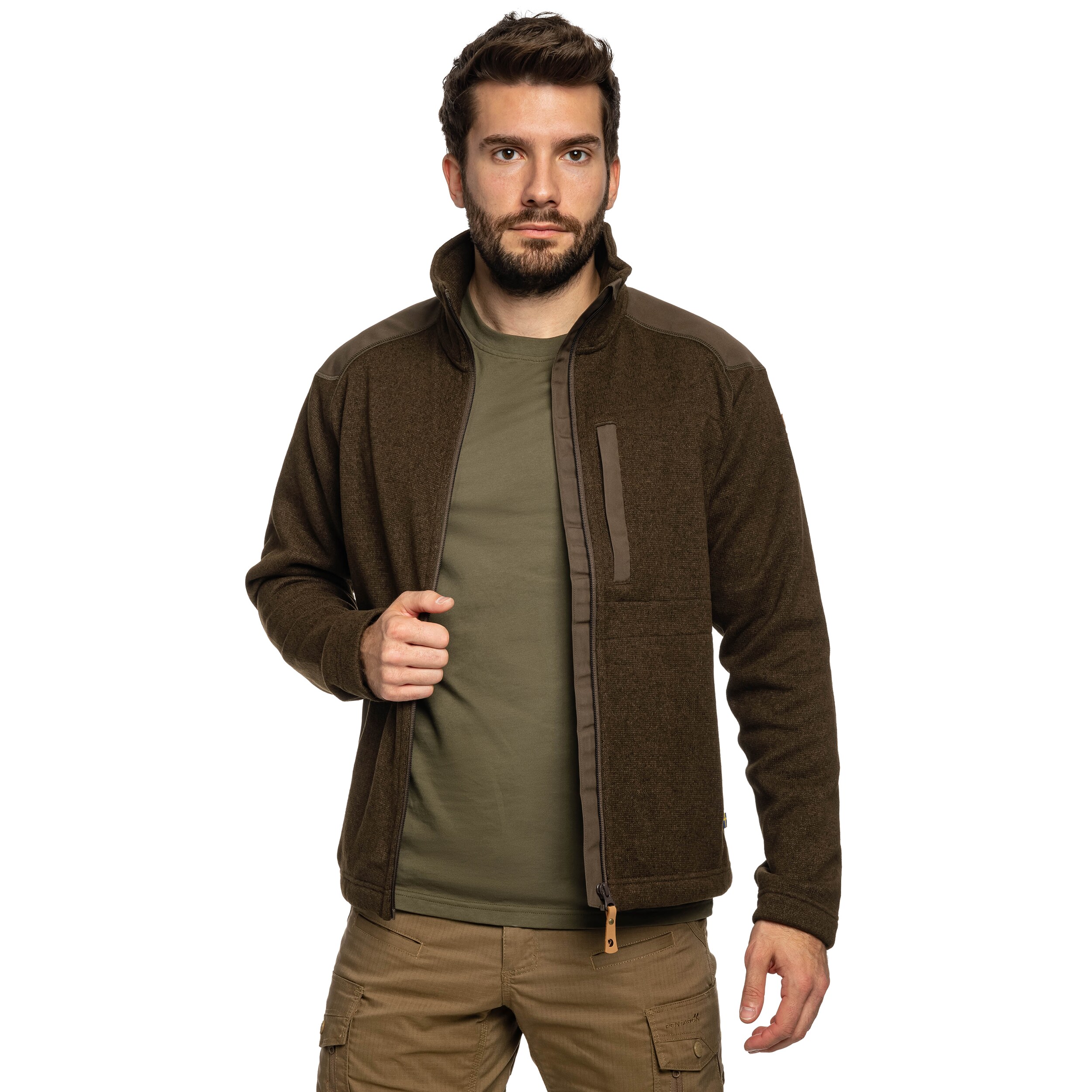 Fjallraven Buck Fleece polár pulóver - Dark Olive