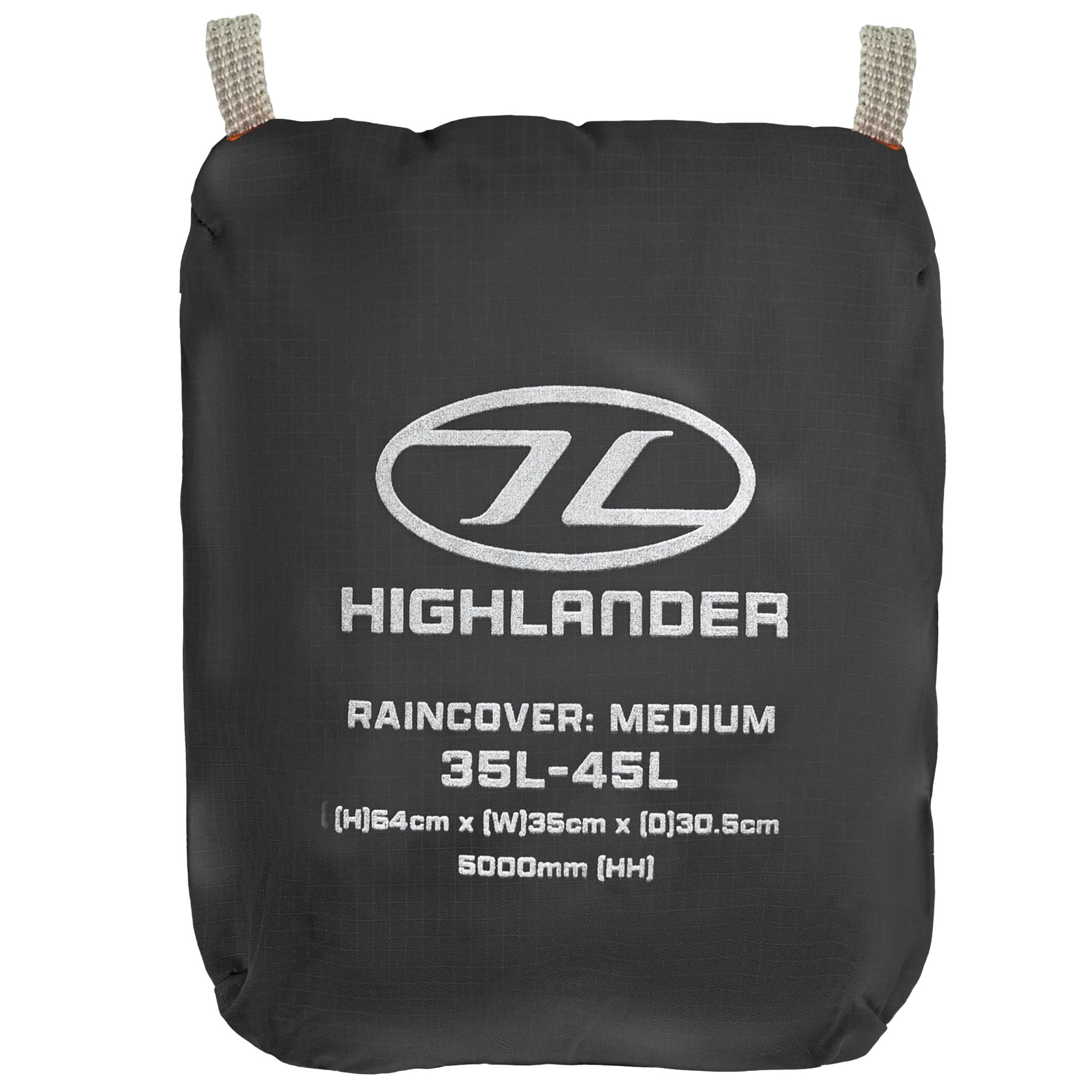 Highlander Outdoor Duck’s Back Raincover Medium hátizsákhoz való védőhuzat 35-45 l - Black