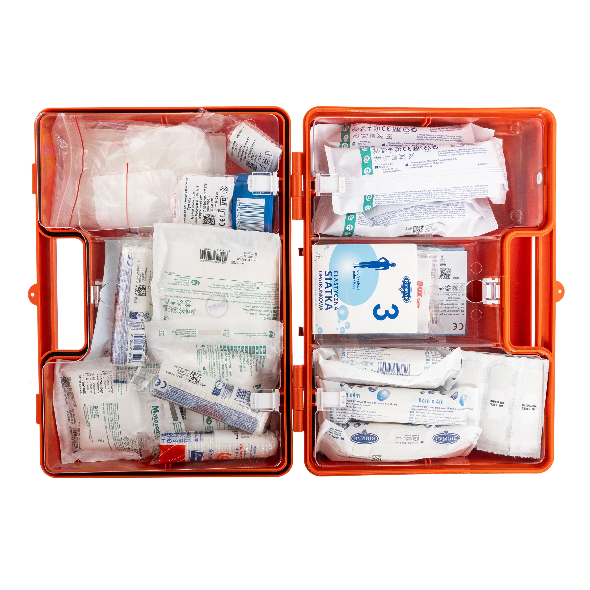 Boxmet Medical DIN 13157 elsősegély készlet műanyag dobozban - Orange