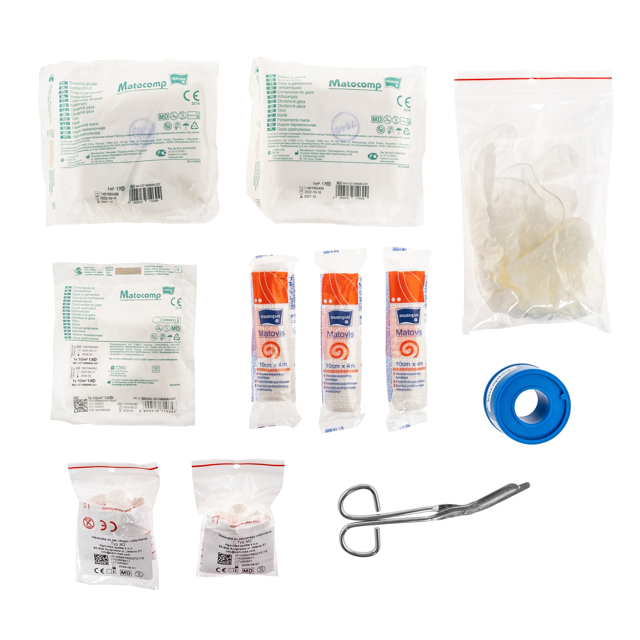 Boxmet Medical DIN 13157 elsősegély készlet műanyag dobozban - Orange