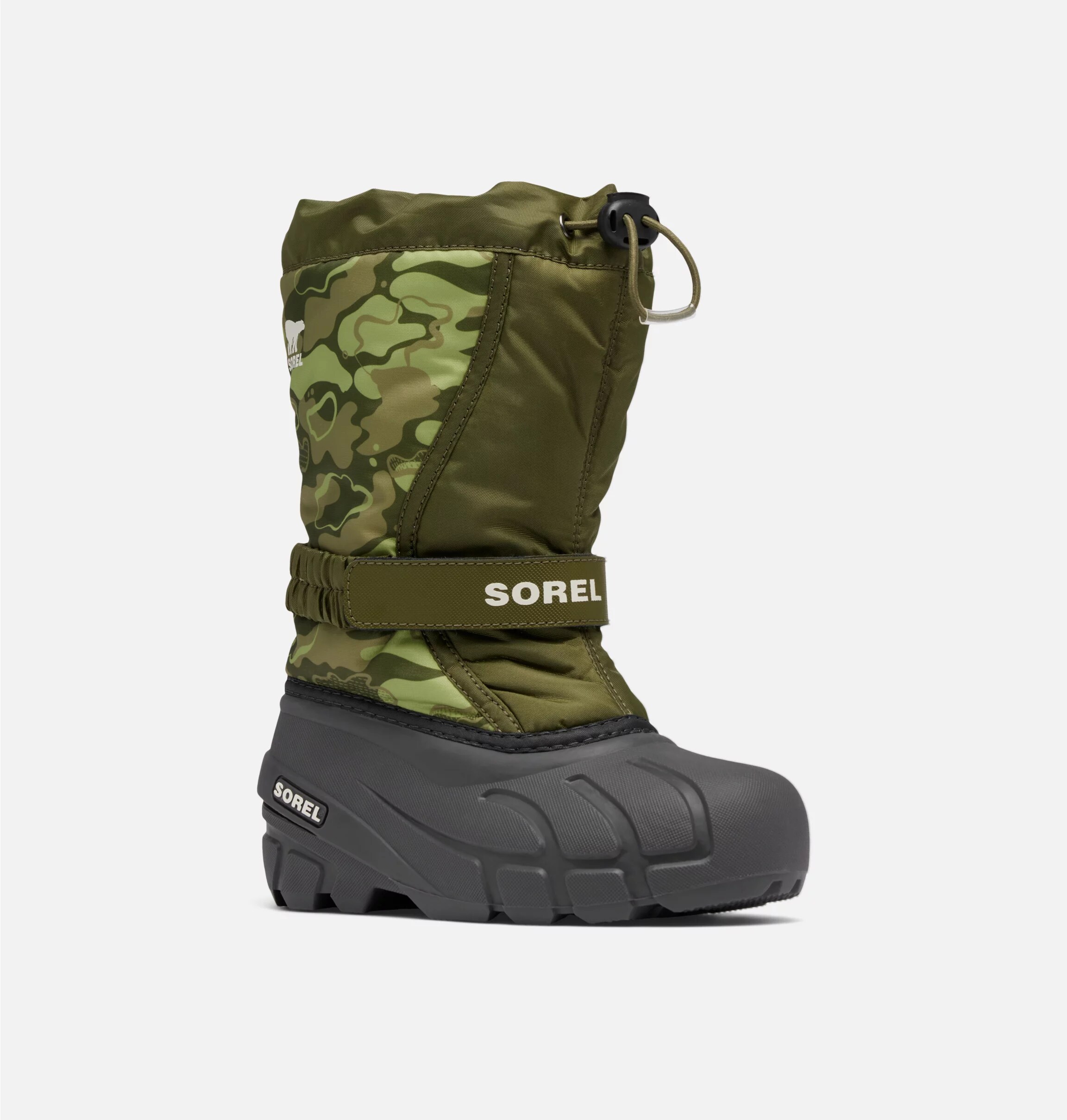 Sorel Flurry Print Youth Boot gyerek hócsizma - Utility Green/Savory