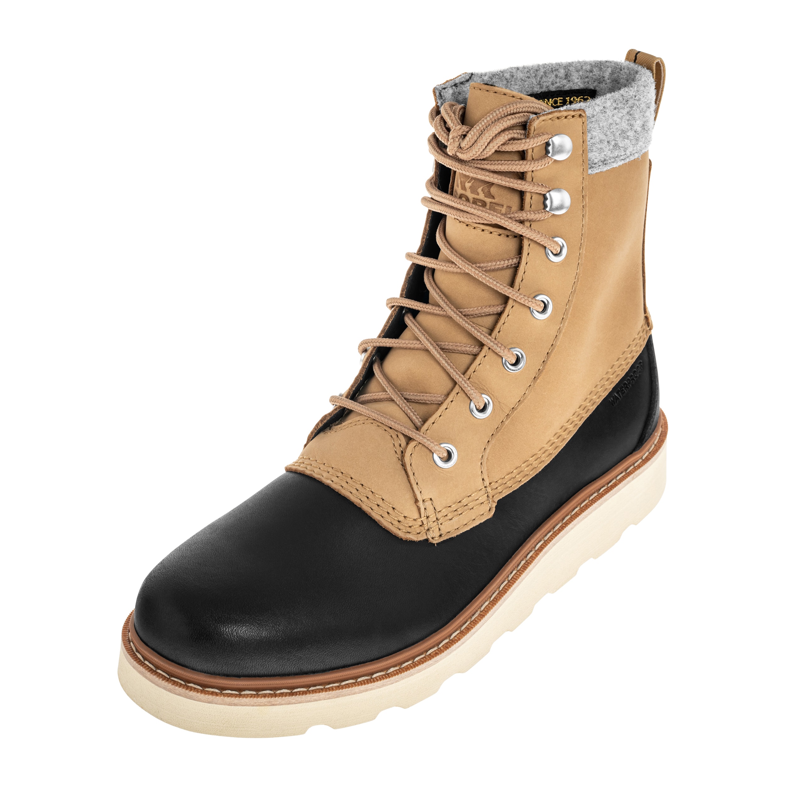 Sorel Slabtown 62 Caribou WP bakancs - Caribou Buff/Black