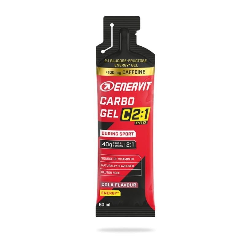 Enervit Sport Carbo Gel C2:1PRO energiazselé - 2 x 60 ml - Kóla ízű koffeinnel