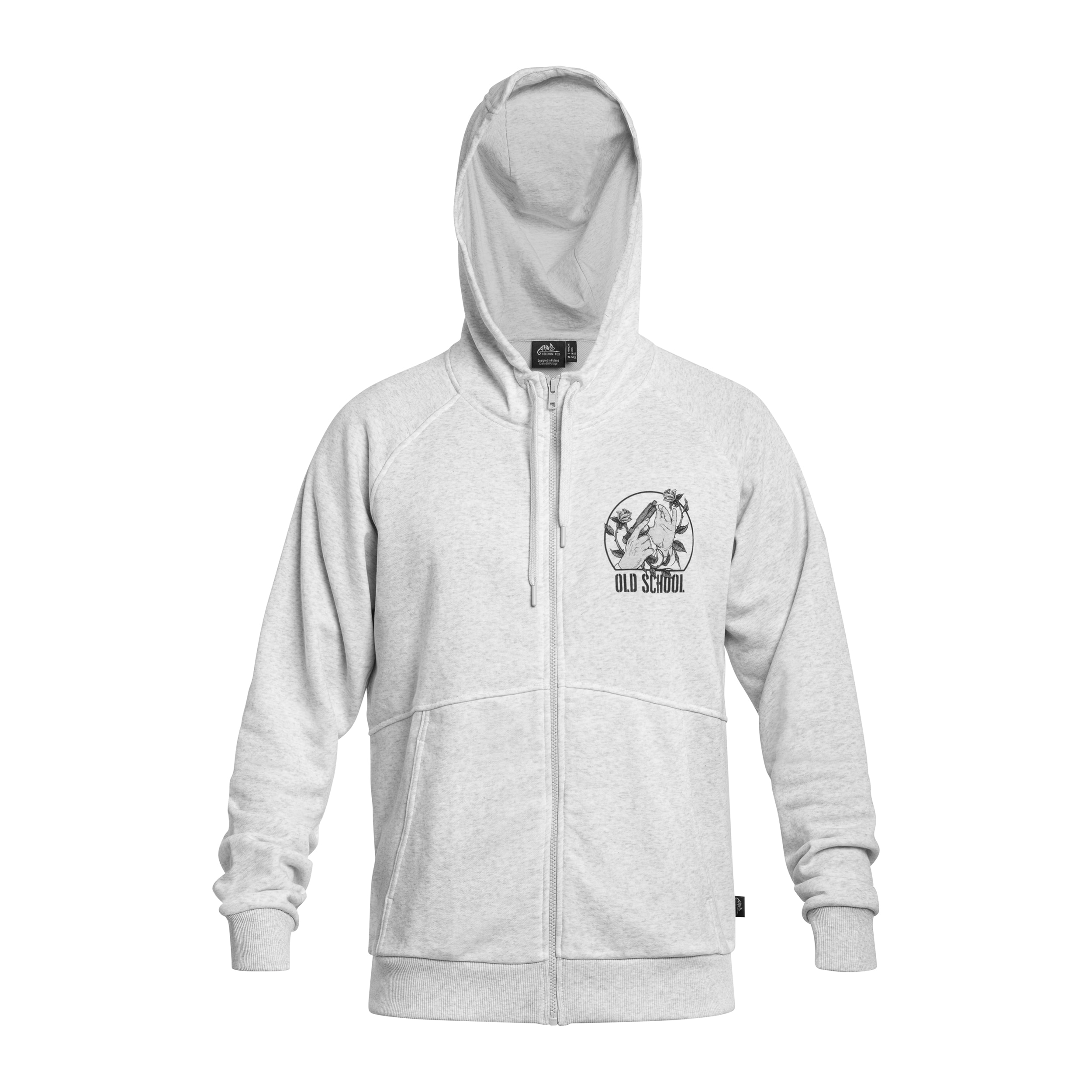 Helikon Full-Zip Old School pulóver - Light Grey