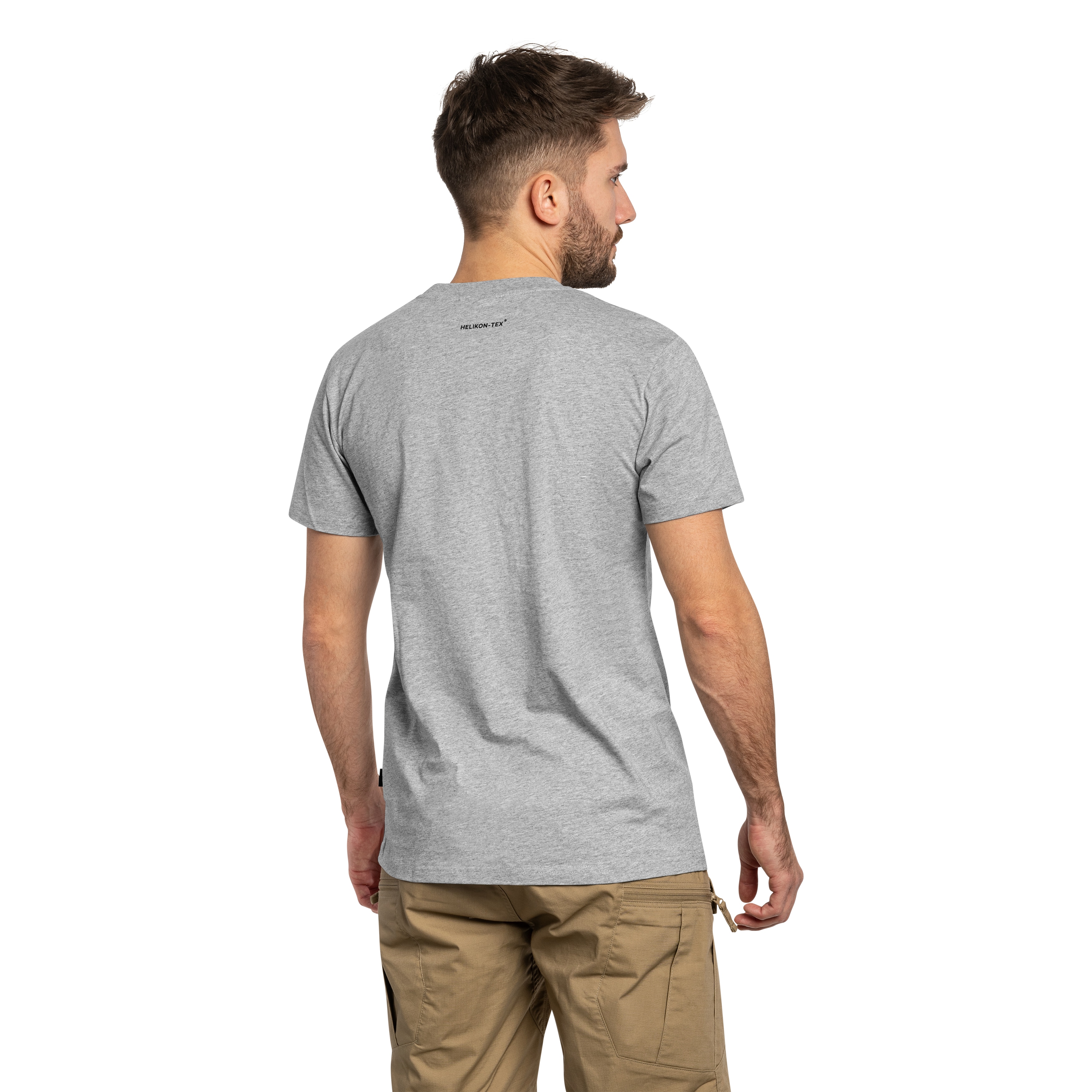Helikon Logo T-shirt póló - Mid Grey Melange