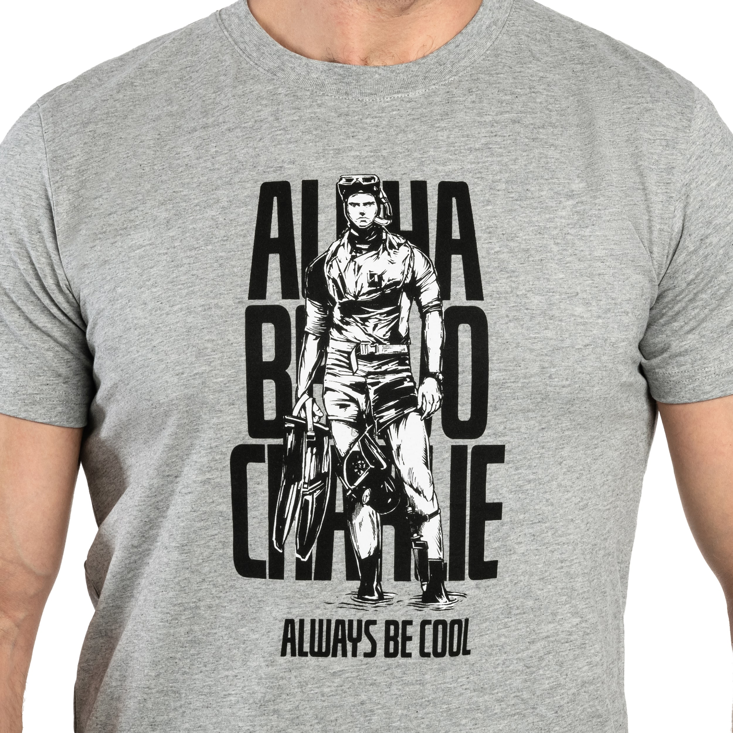 Helikon ABC Alfa Bravo CharlieT-shirt póló - Mid Grey Melange