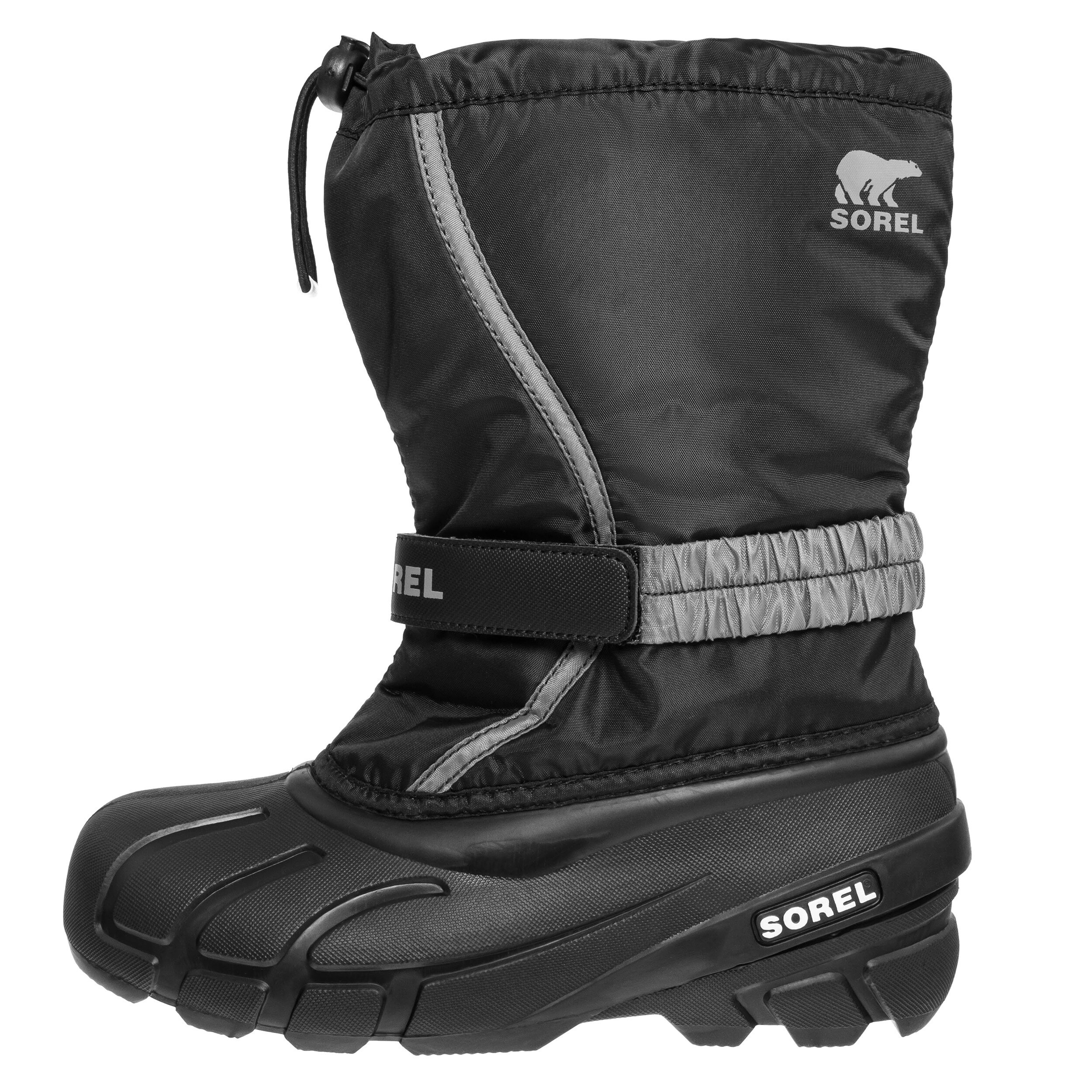 Sorel Flurry Print Youth Boot gyerek hócsizma - Black/City Grey