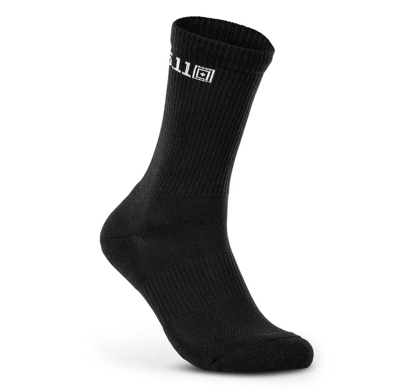 5.11 Duty Ready Basic Crew zokni Black - 4 pár