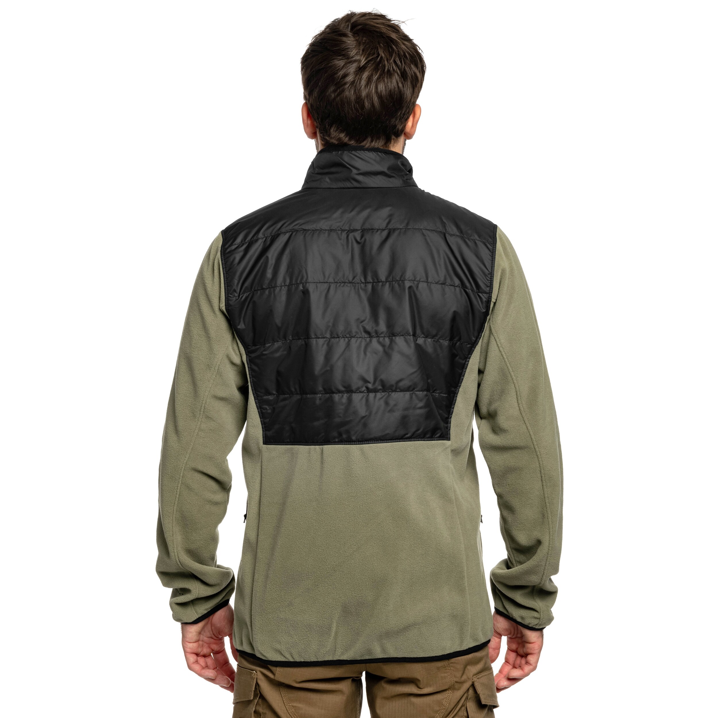 Columbia Basin Butte II Hybrid Fleece Jacket polár pulóver - Stone Green/Black