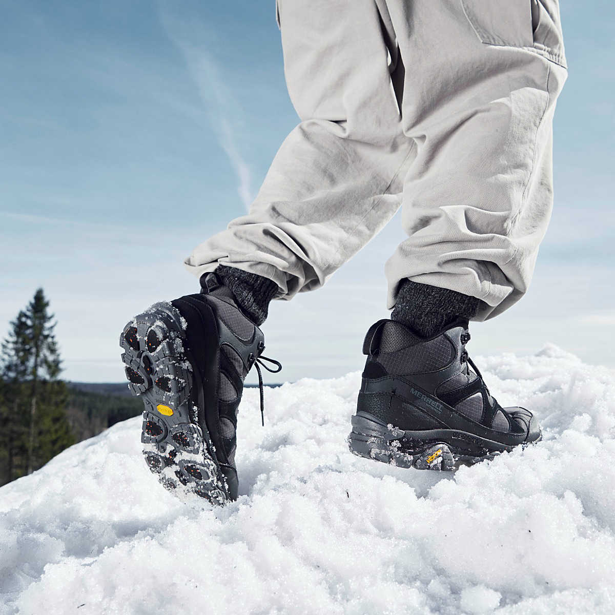 Merrell Thermo Snow Grip MID Waterproof bakancs - Black