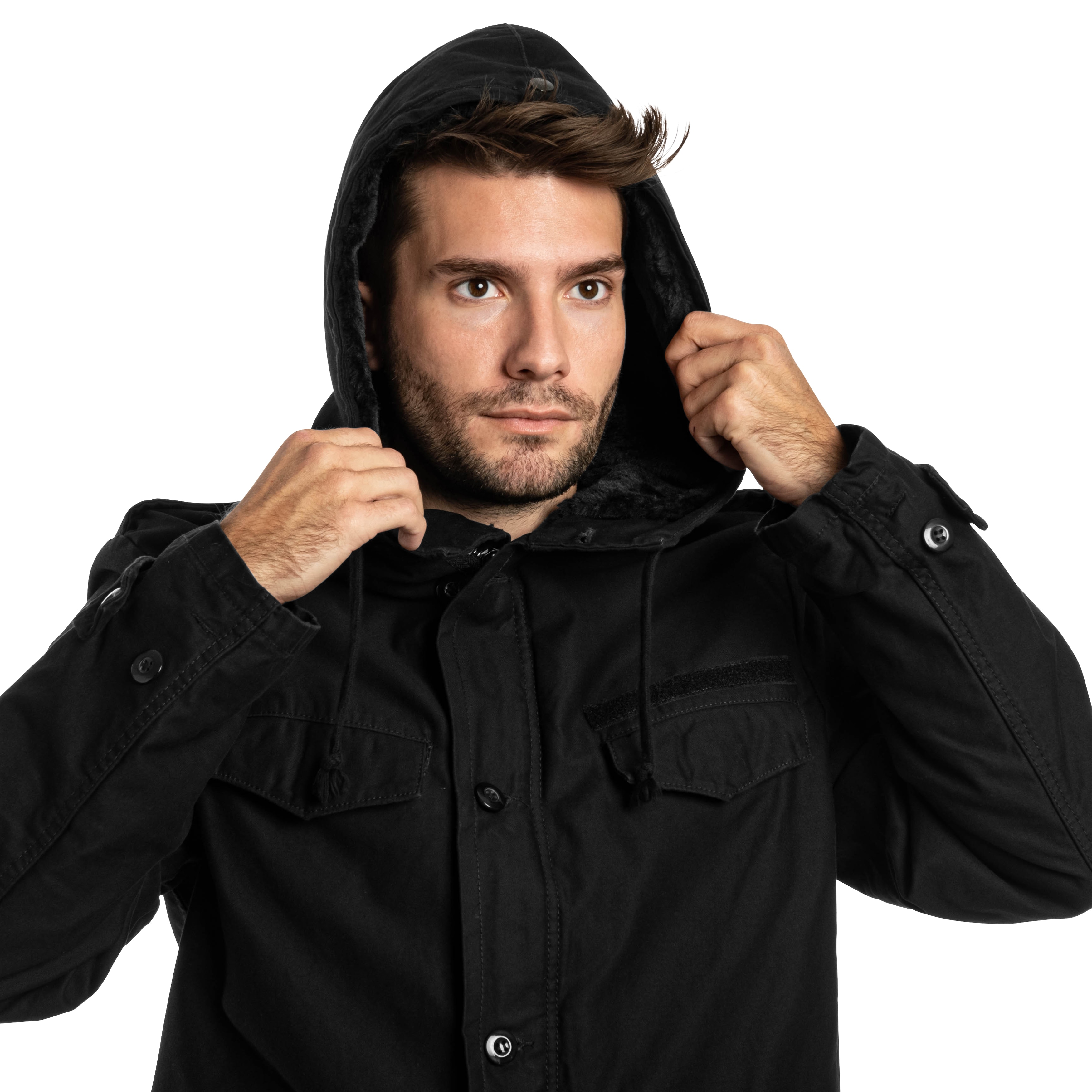 Brandit BW Parka nehéz kabát - Fekete