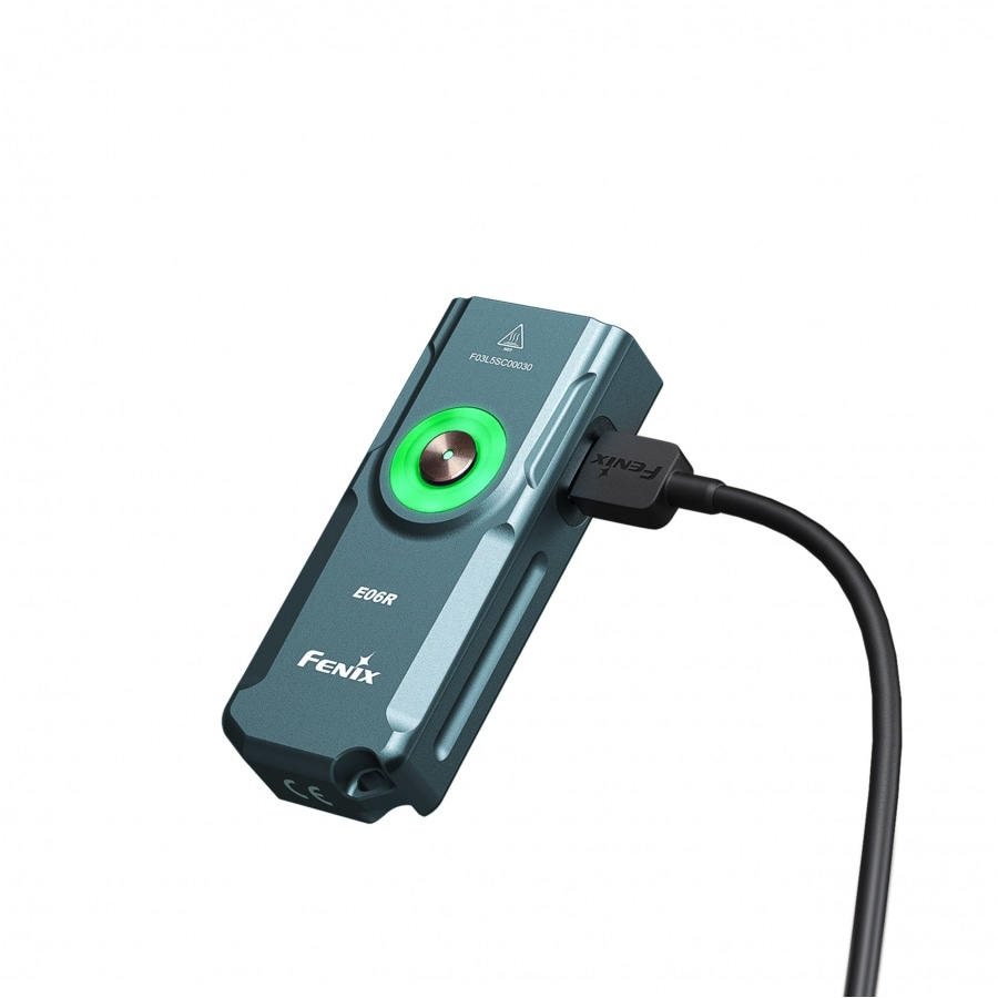 Fenix E06R UV zseblámpa lézermutatóval Turquoise - 700 lumen