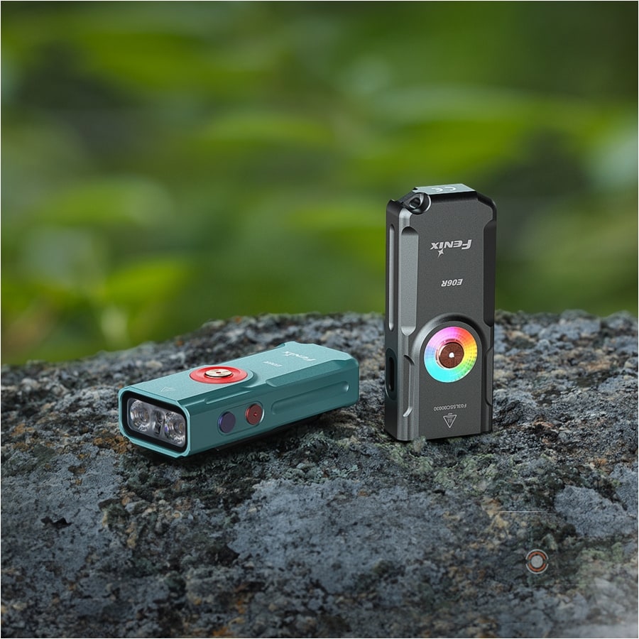 Fenix E06R UV zseblámpa lézermutatóval Turquoise - 700 lumen