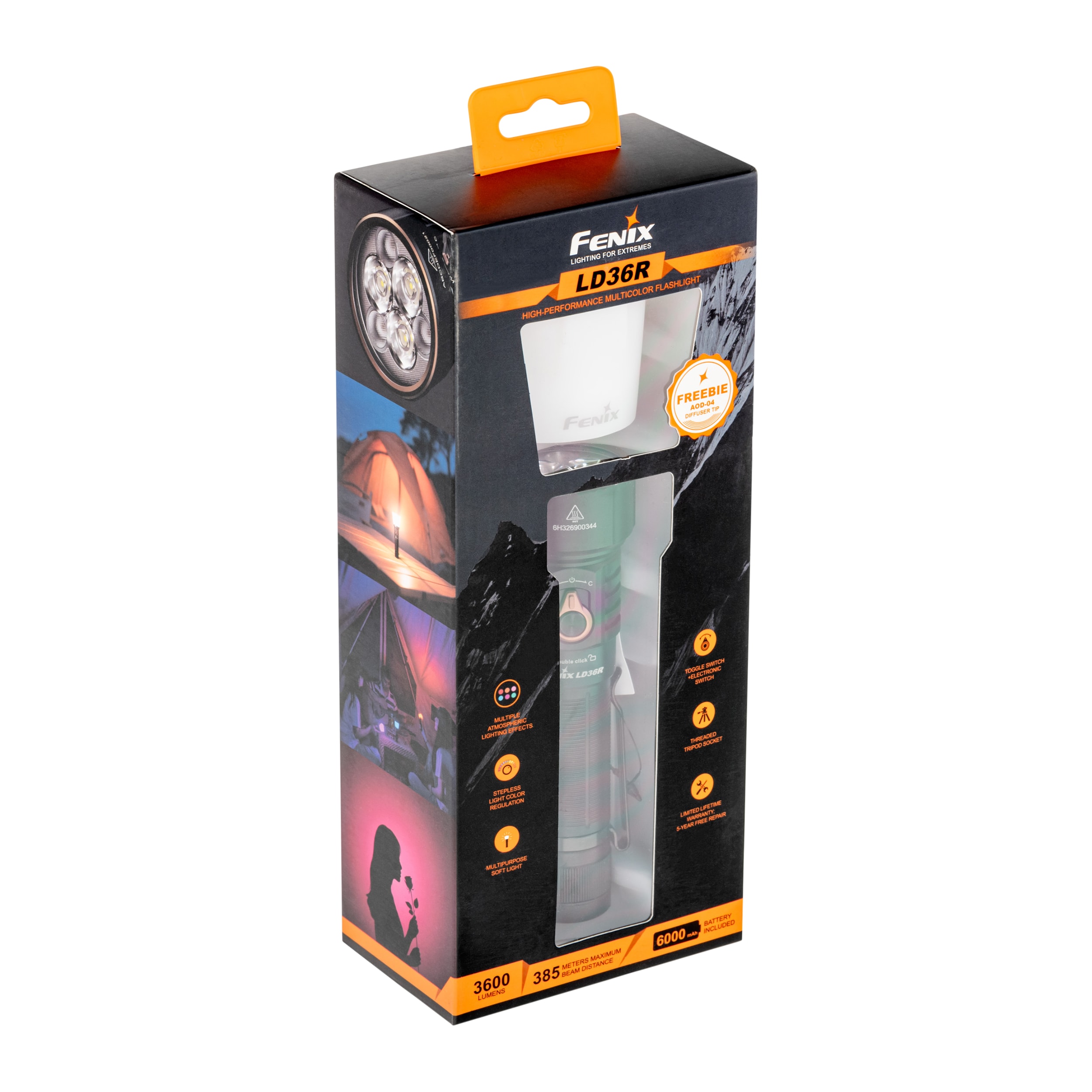 Fenix LD36R Black zseblámpa - 3600 lumen