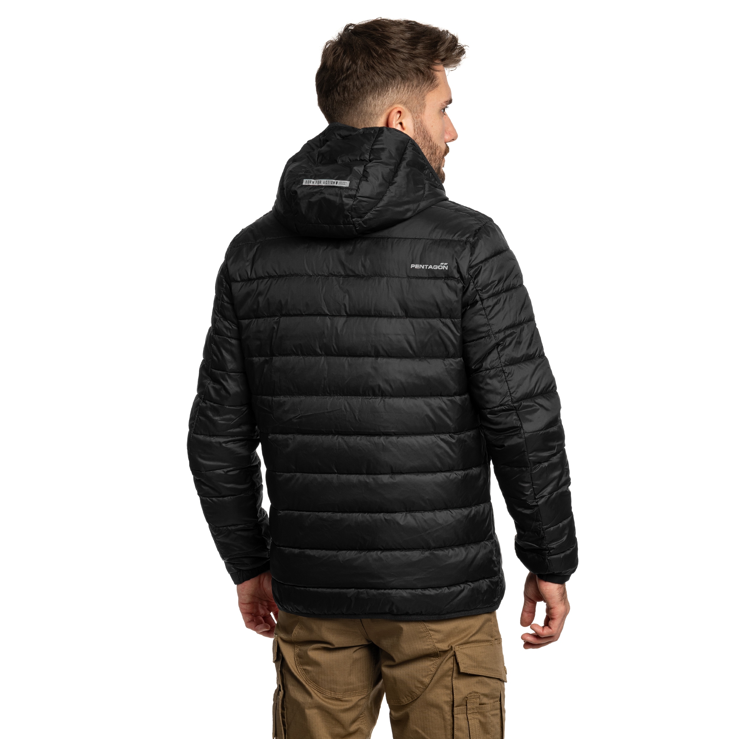 Pentagon Aurora 2.0 Puffer Hooded kabát - Black